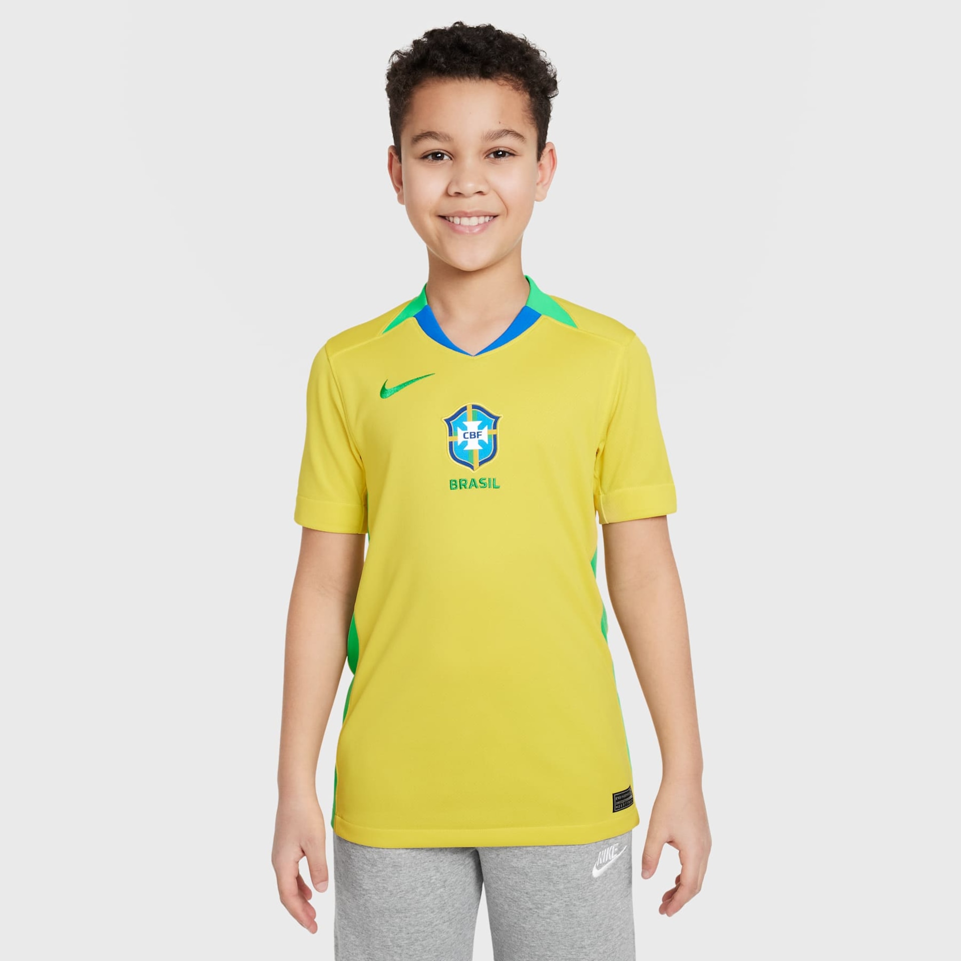 Imagem principal de Camisa Nike Brasil I 2025/26 Torcedor Pro Infantil