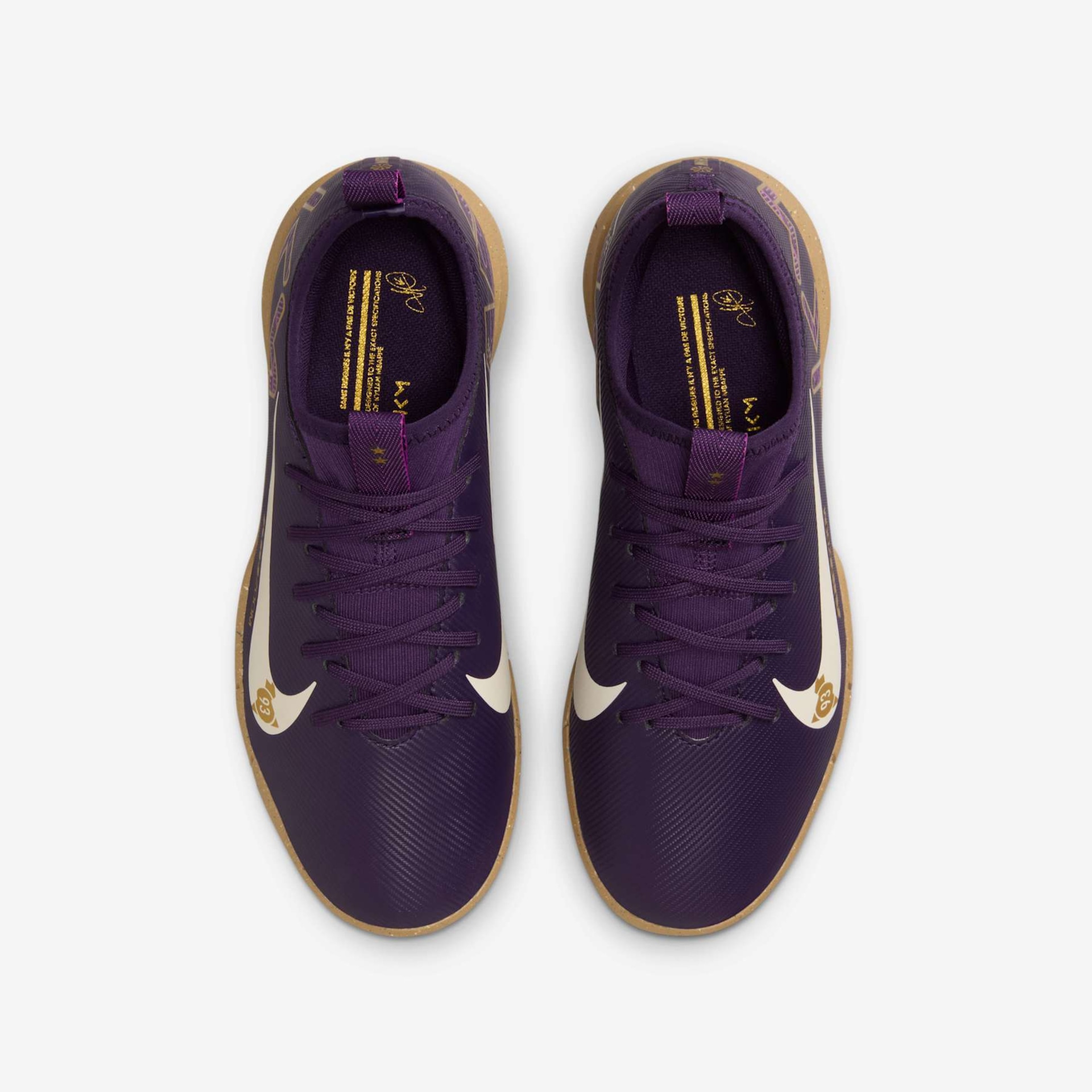 Chuteira Nike Zoom Vapor 16 Academy Kylian Mbappé Infantil Futsal - Foto 4
