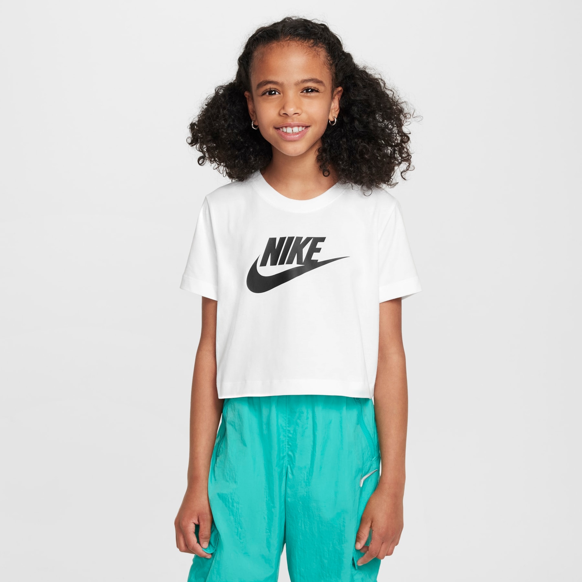 Camiseta Nike Sportswear Cropped Infantil - Foto 1
