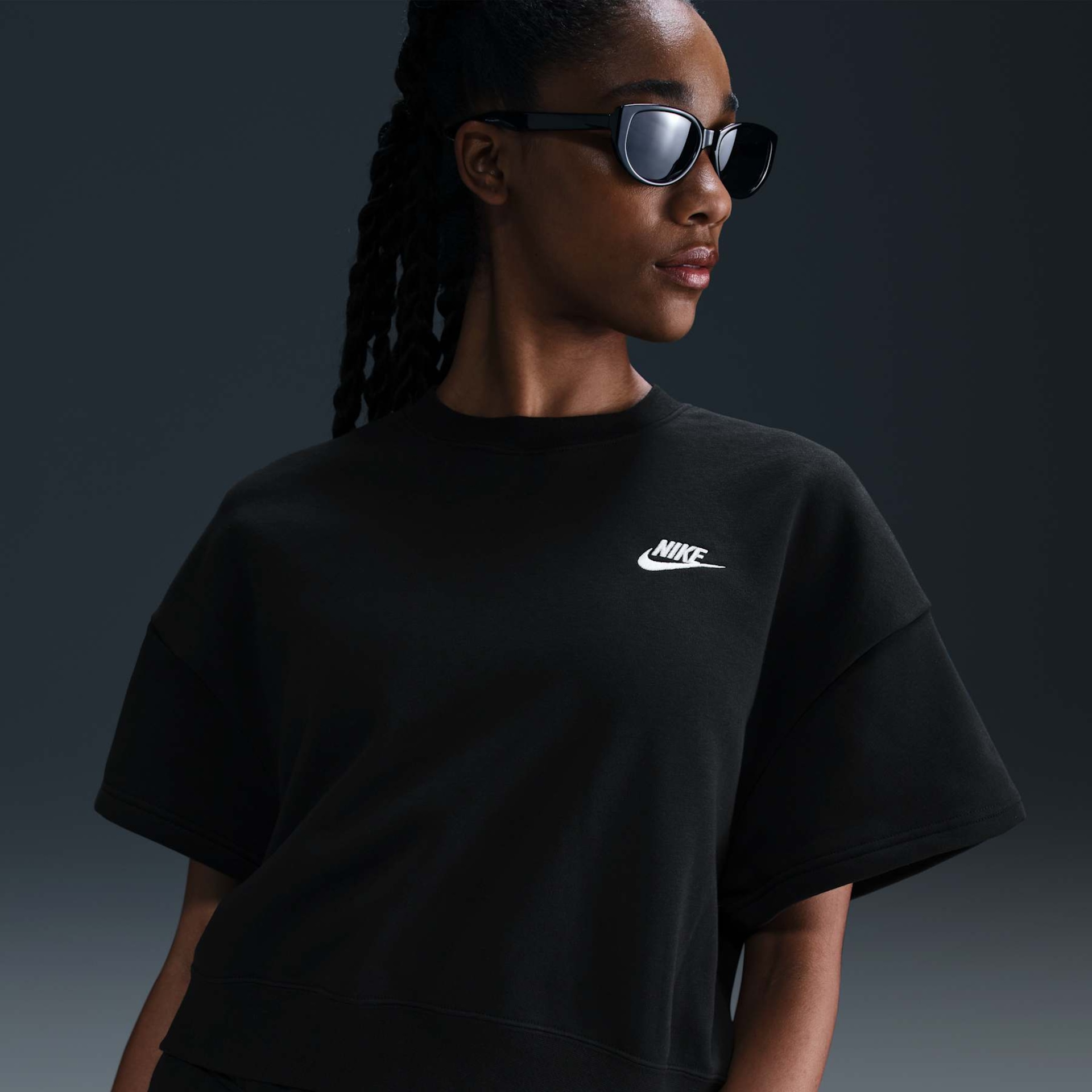 Camiseta Nike Sportswear Club Fleece Crew Feminina - Foto 1