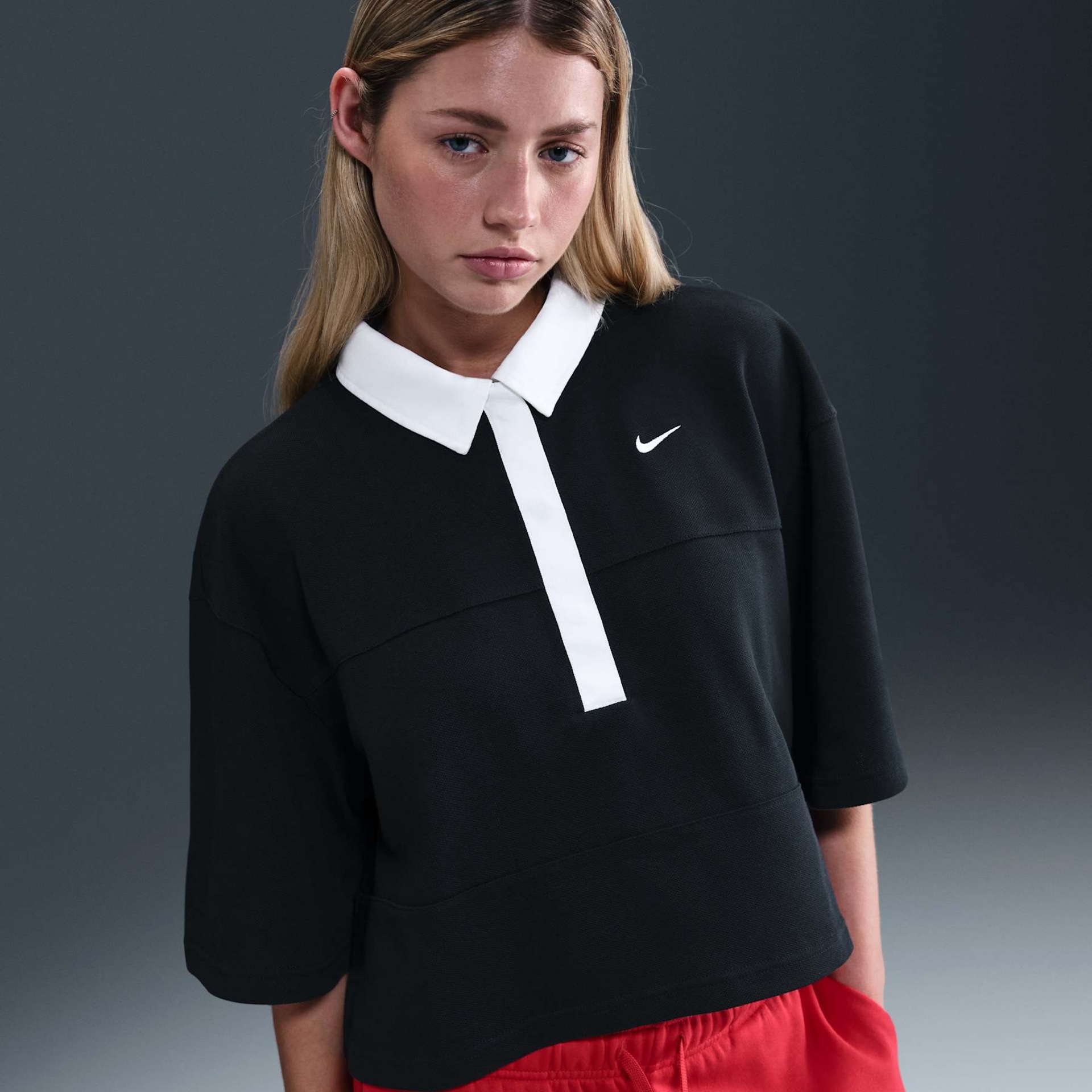 Camisa Polo Nike Sportswear Cropped Feminina - Foto 1