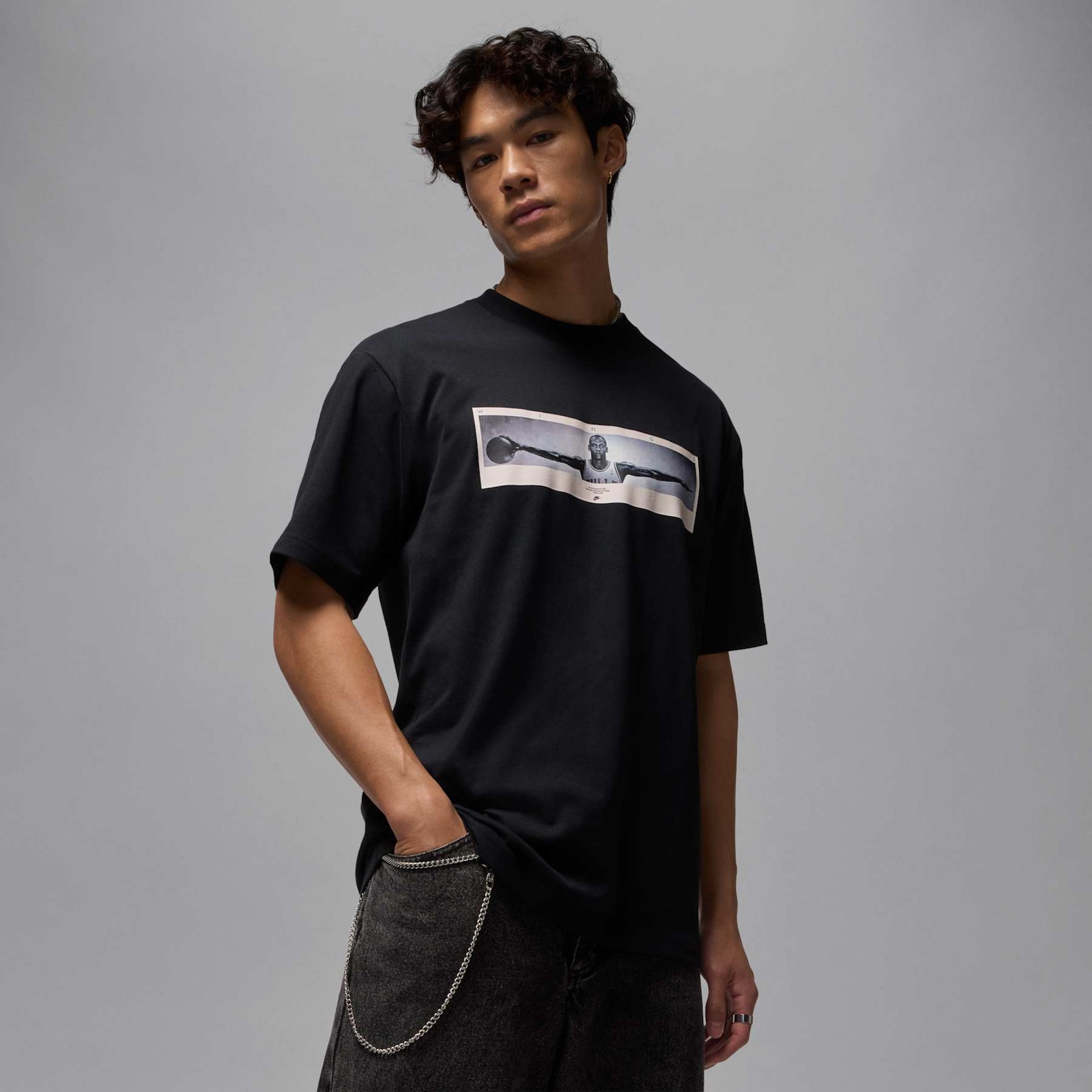 Camiseta Jordan Wings Photo Masculina - Foto 1