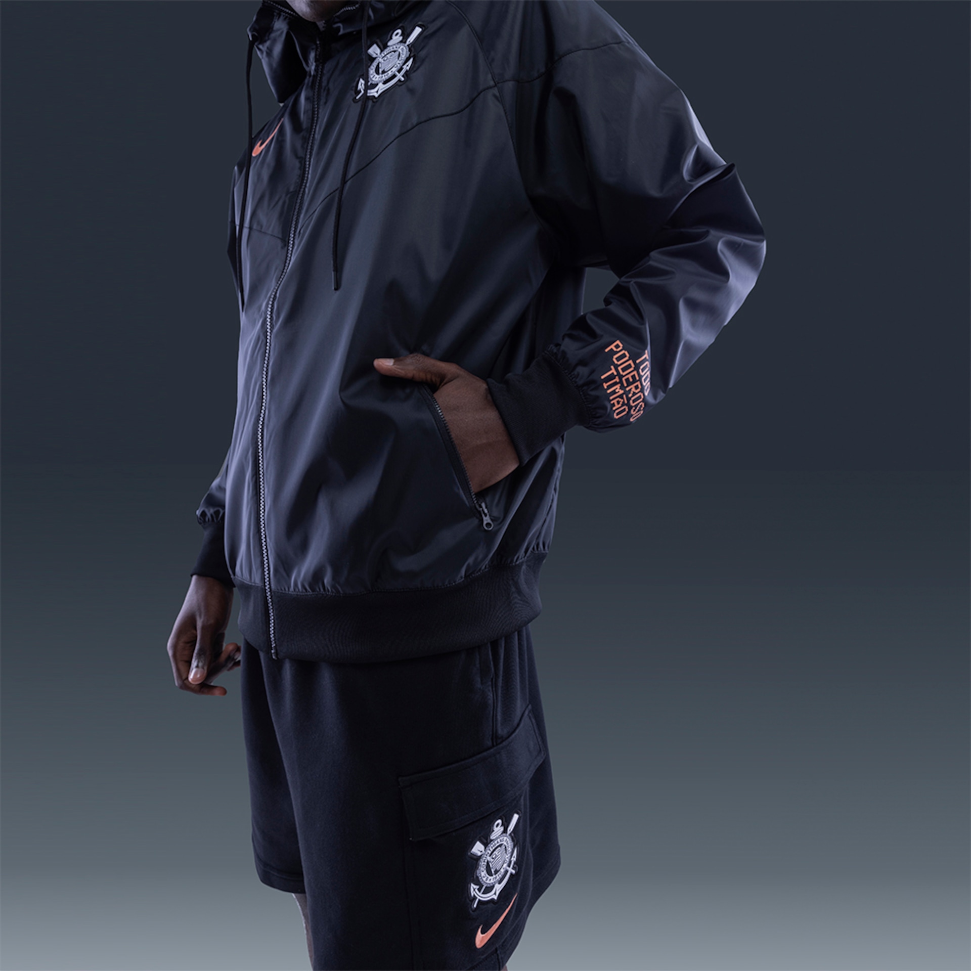 Jaqueta Corinthians Nike Woven Masculina - Foto 3