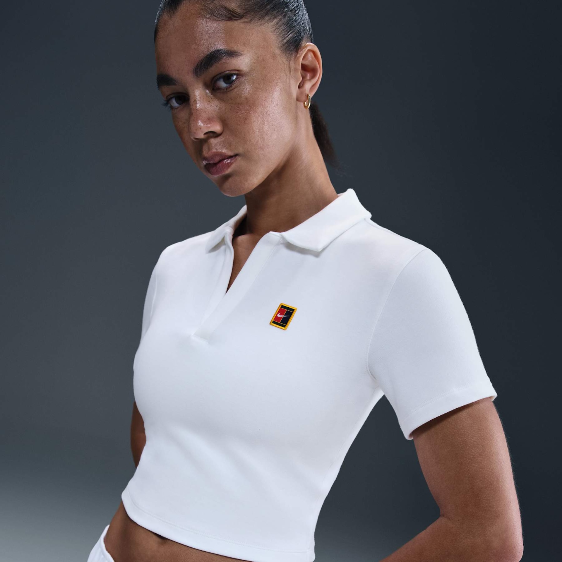 Camisa Polo Nike Court Heritage Cropped Feminina - Foto 1