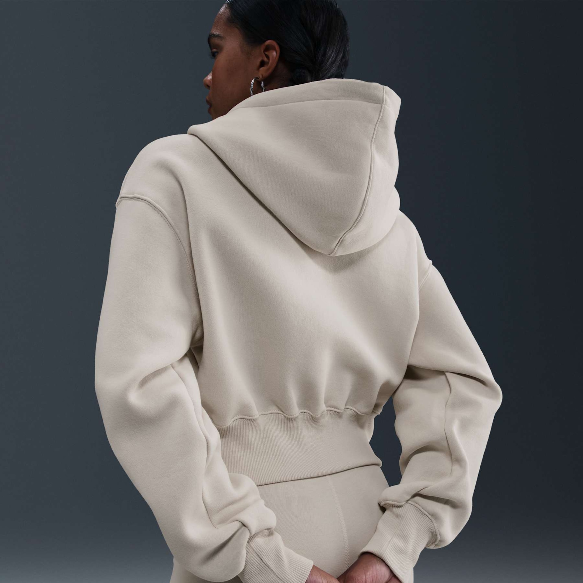 Blusão Cropped Nike Sportswear Phoenix Fleece Feminino - Foto 2