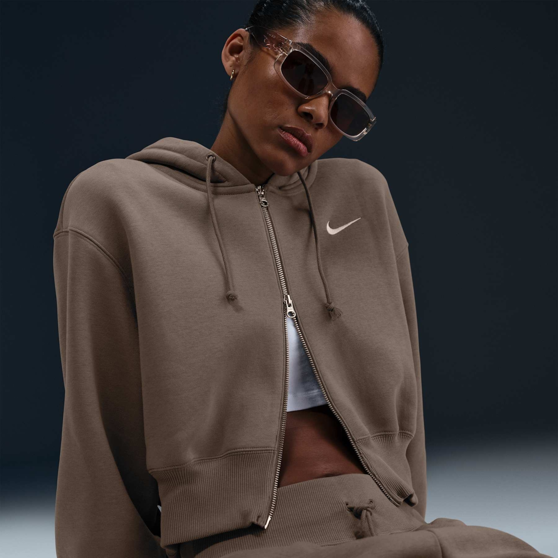 Blusão Nike Sportswear Cropped Phoenix Feminino - Foto 3