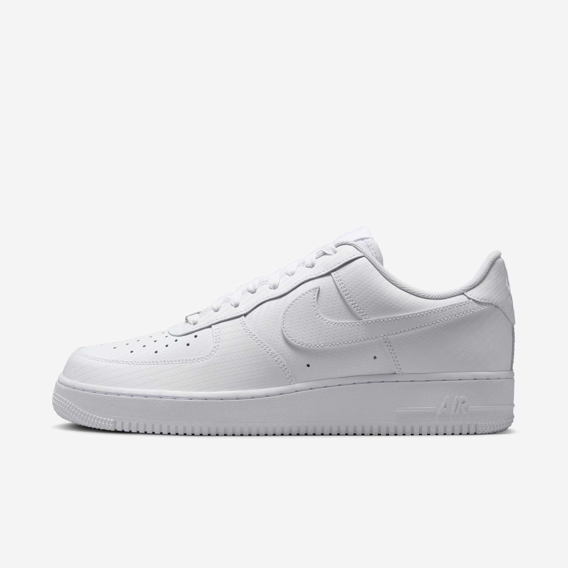 Tênis Nike Air Force 1 '07 Masculino White Carbon Fiber - Foto 1