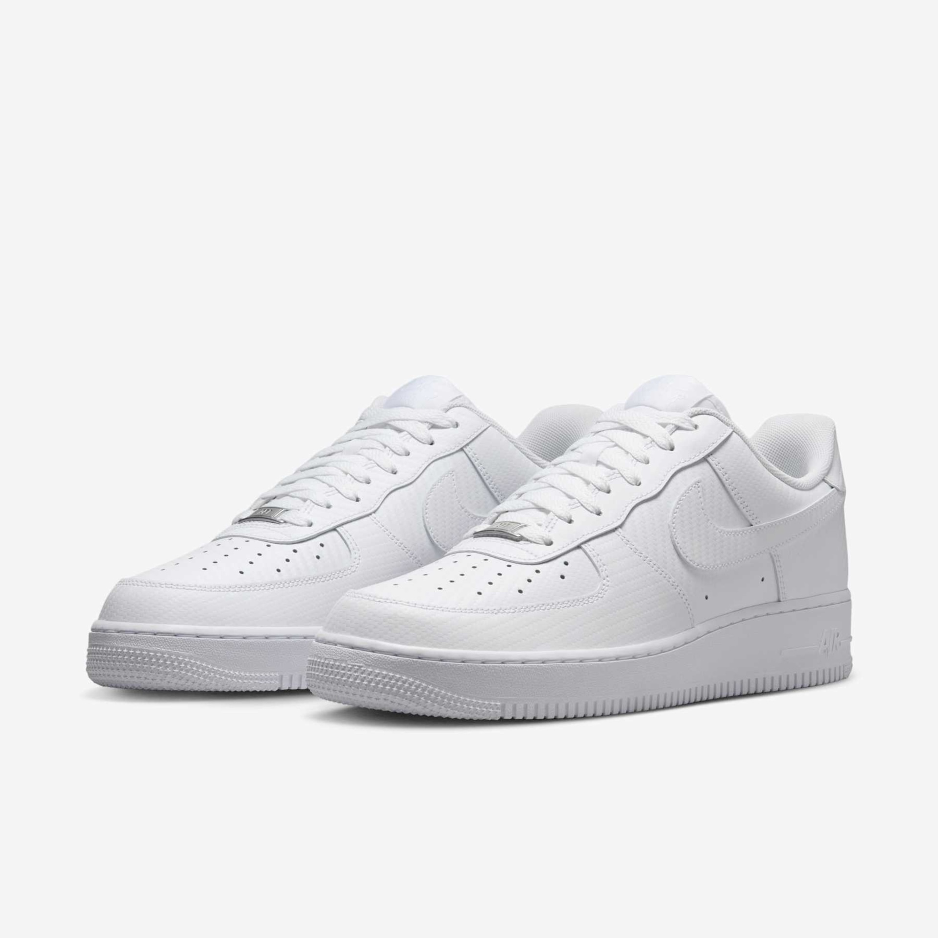Tênis Nike Air Force 1 '07 Masculino White Carbon Fiber - Foto 5
