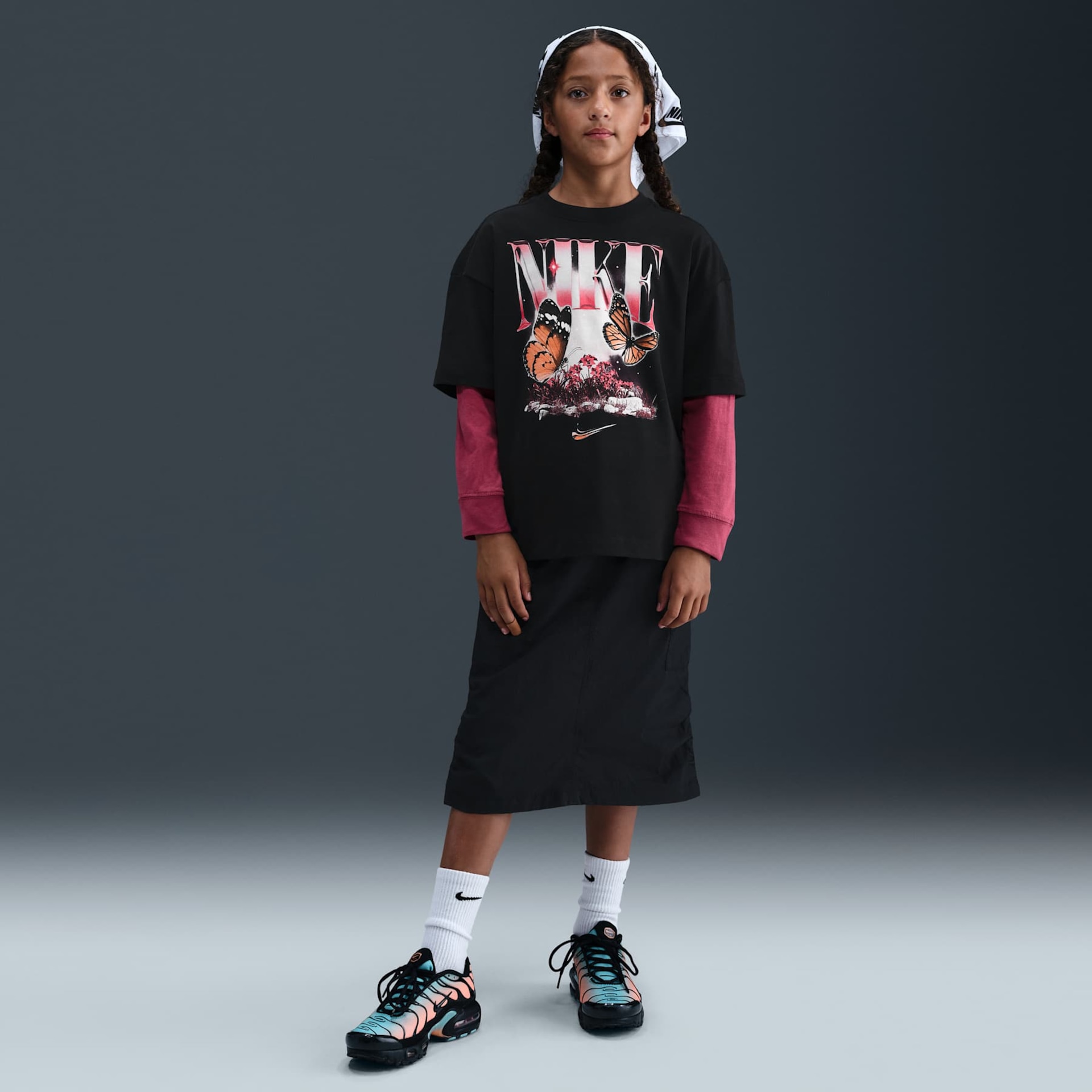 Camiseta Nike Sportswear Butterfly Oversized Infantil - Foto 4