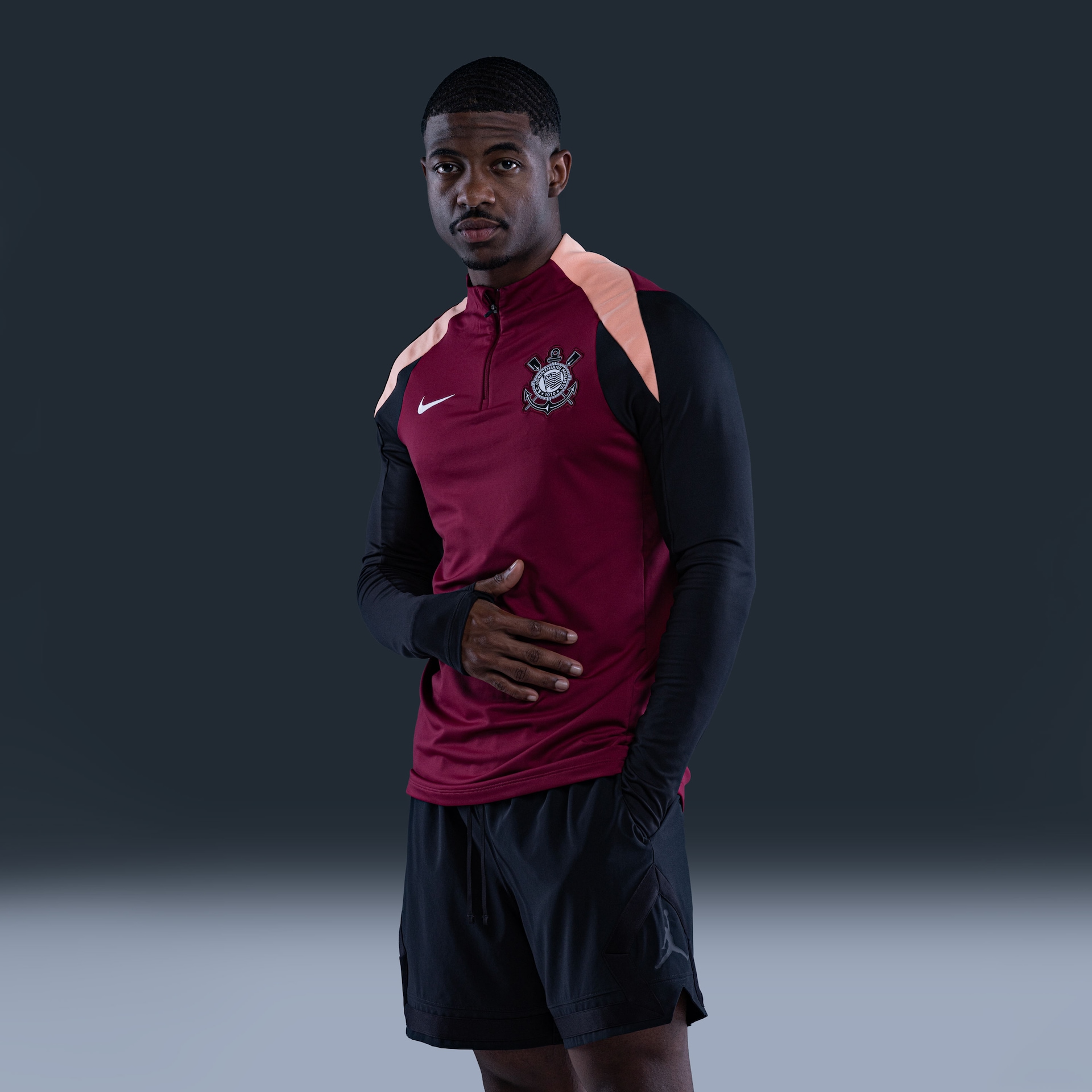 Camisa Corinthians Manga Longa Nike Strike 2026 Treino Masculina - Foto 3