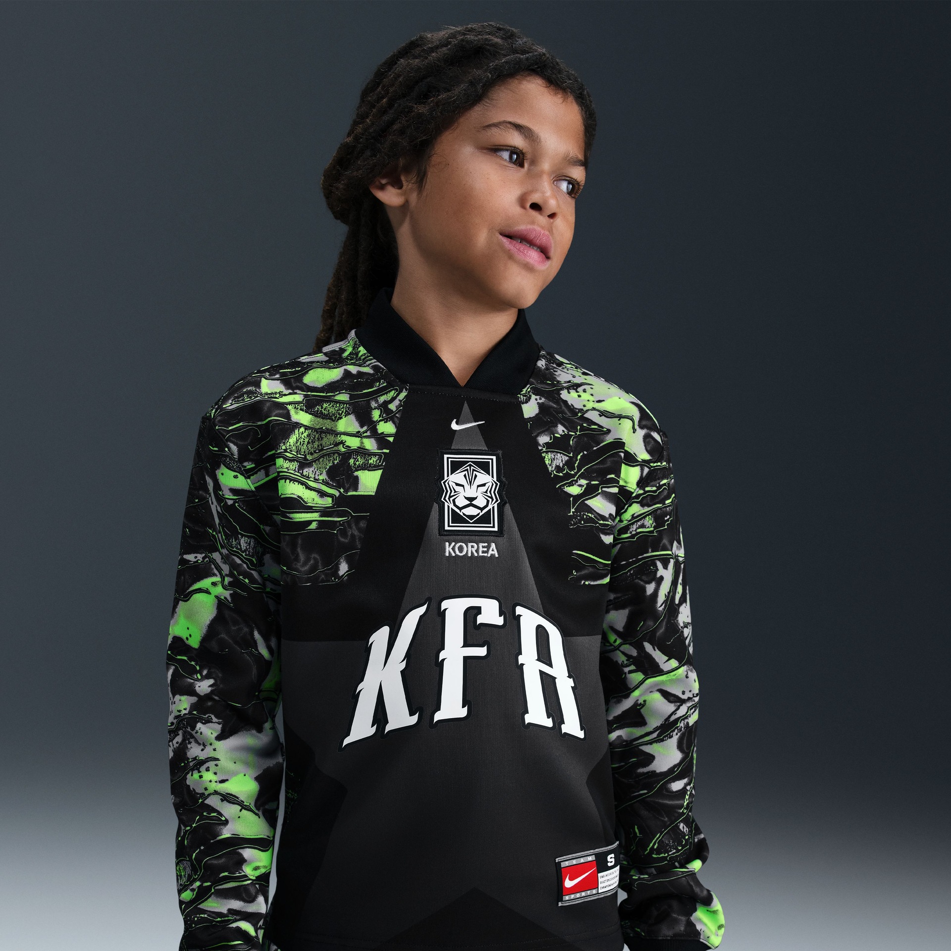 Camisa de Goleiro Coréia Manga Longa 2025/26 Nike Infantil - Foto 1