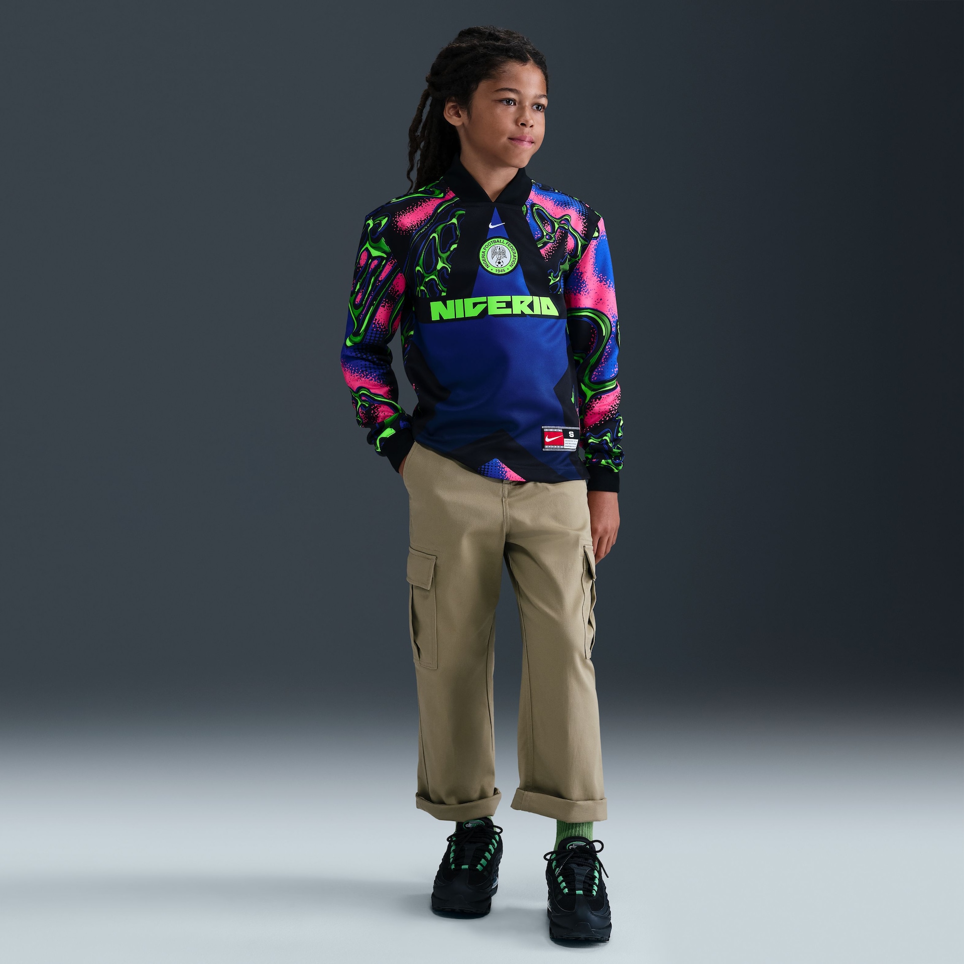 Camisa de Goleiro Nigéria Manga Longa 2025/26 Nike Infantil - Foto 2