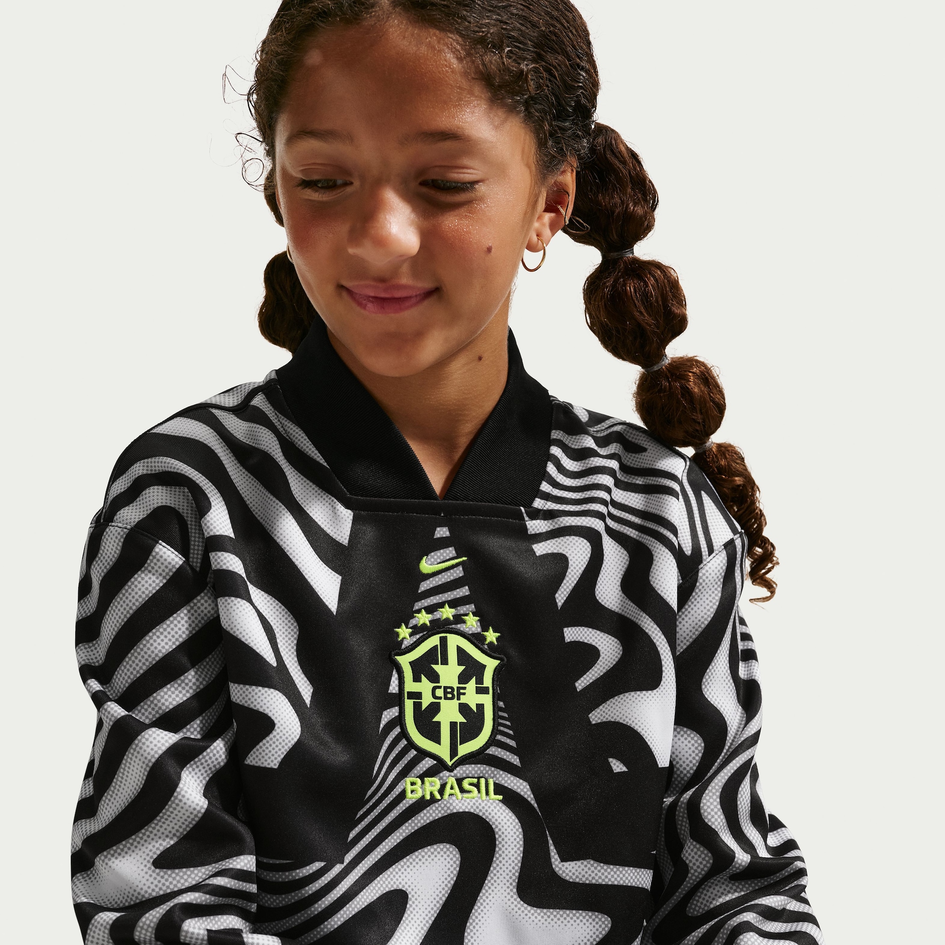 Camisa de Goleiro Brasil Manga Longa 2025/26 Nike Infantil - Foto 2