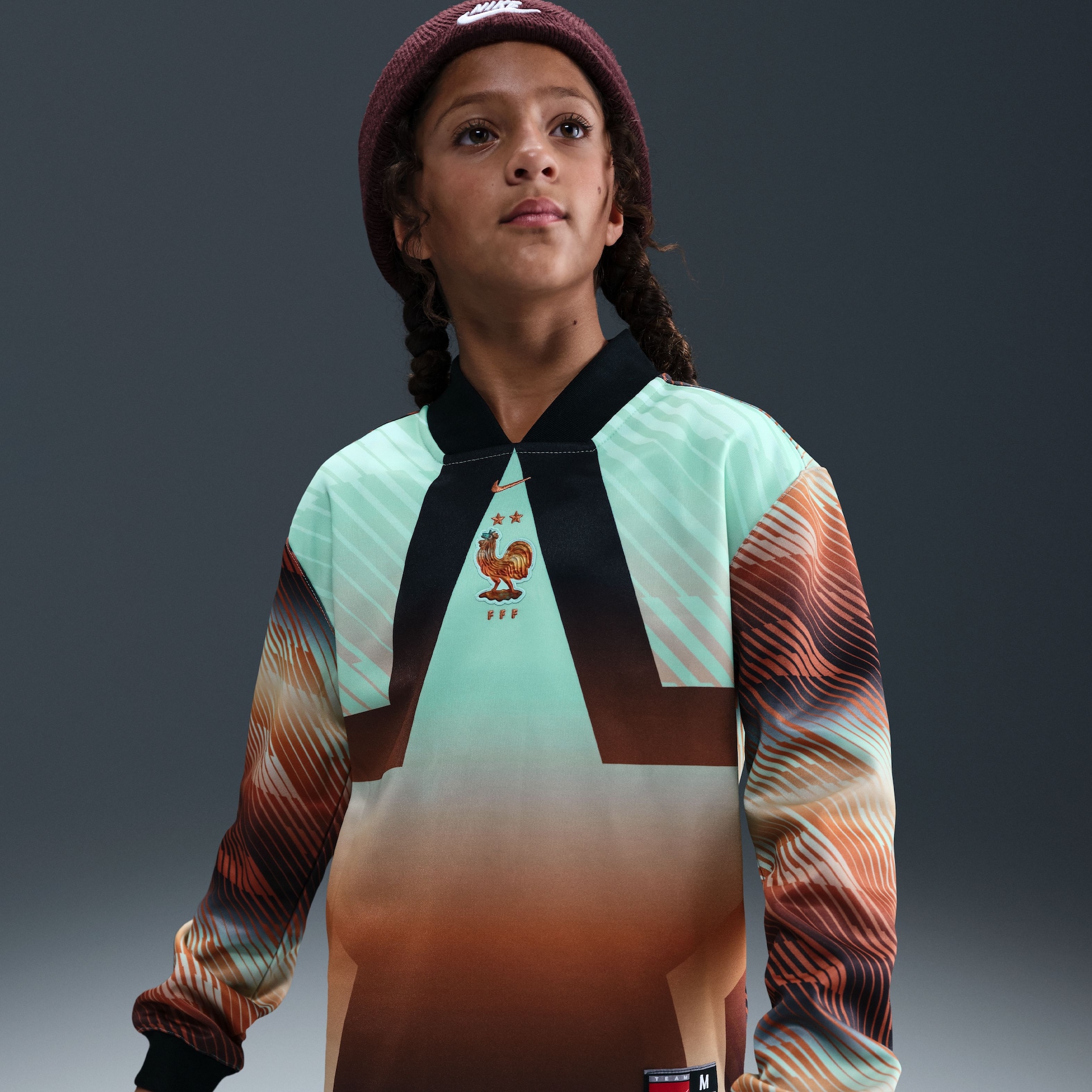 Imagem principal de Camisa de Goleiro França Manga Longa 2025/26 Nike Infantil