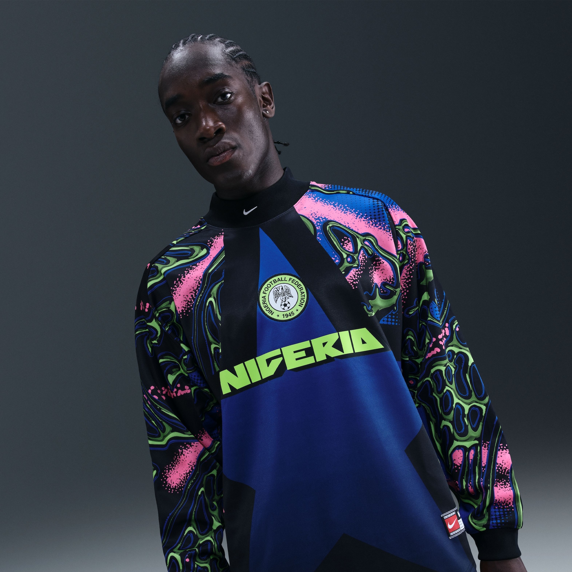 Imagem principal de Camisa de Goleiro Nigéria Manga Longa 2025/26 Nike Masculina