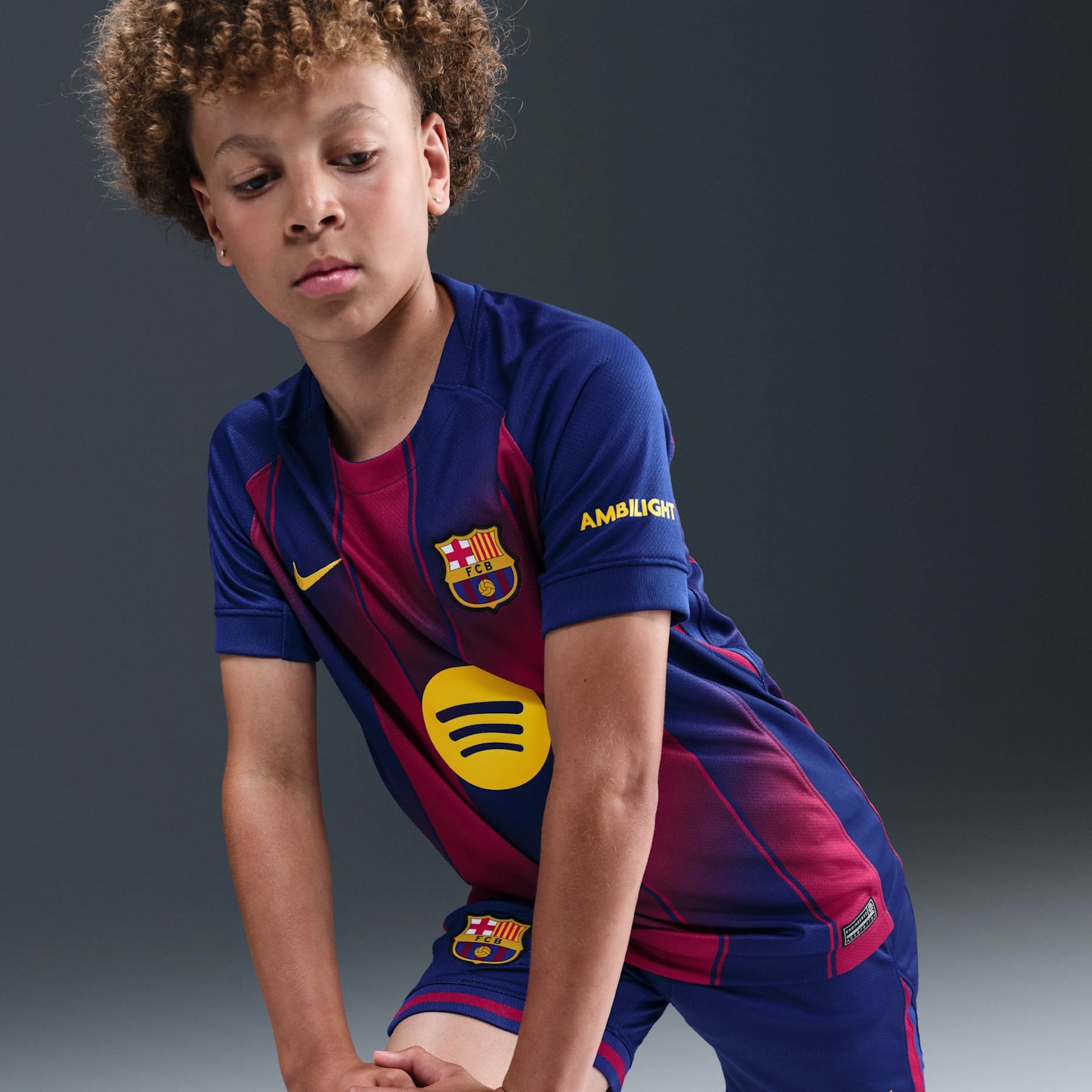 Camisa Barcelona Nike I 2025/26 Torcedor Pro Infantil - Foto 3