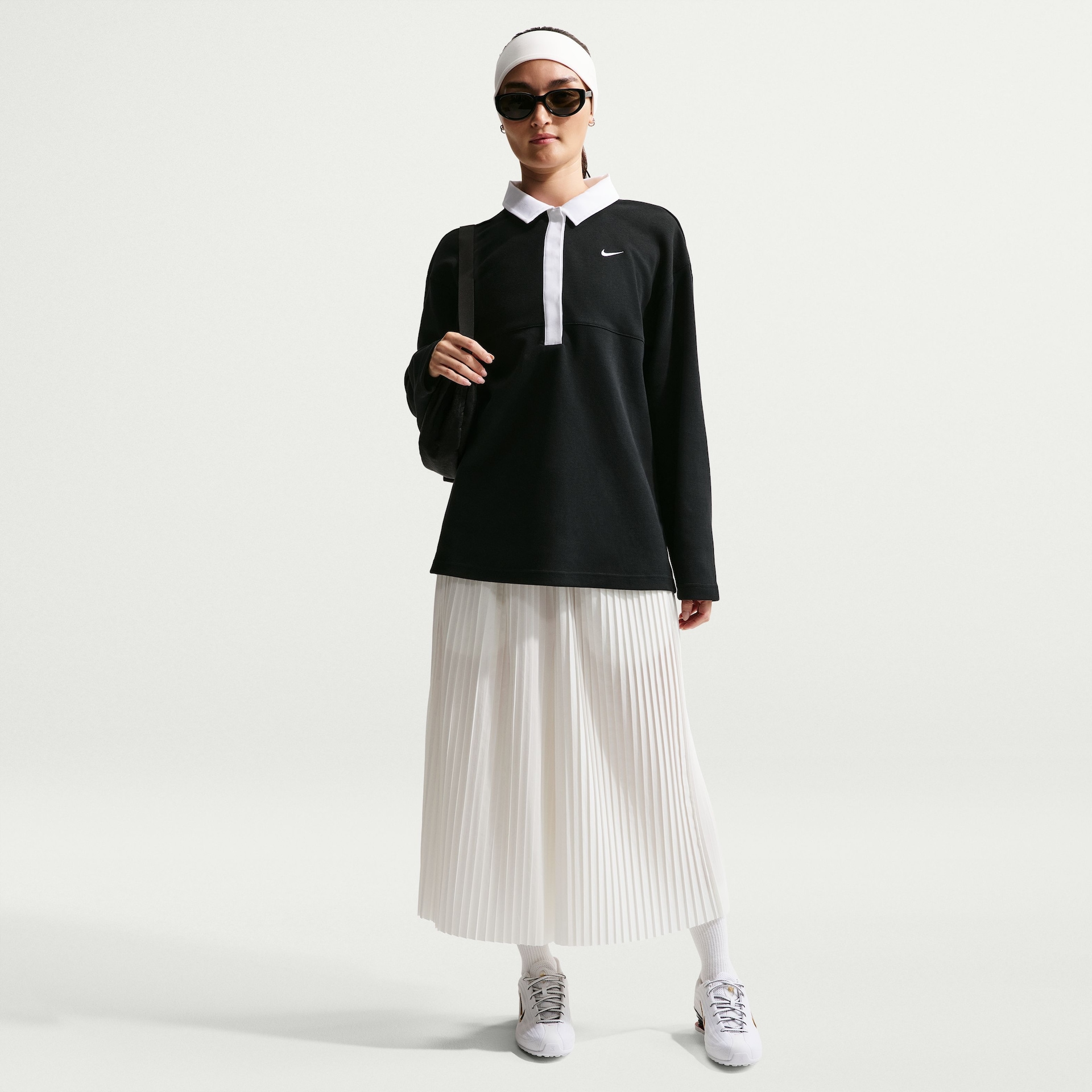 Camisa Polo Nike Sportswear Street Essentials Oversized Feminina - Foto 1