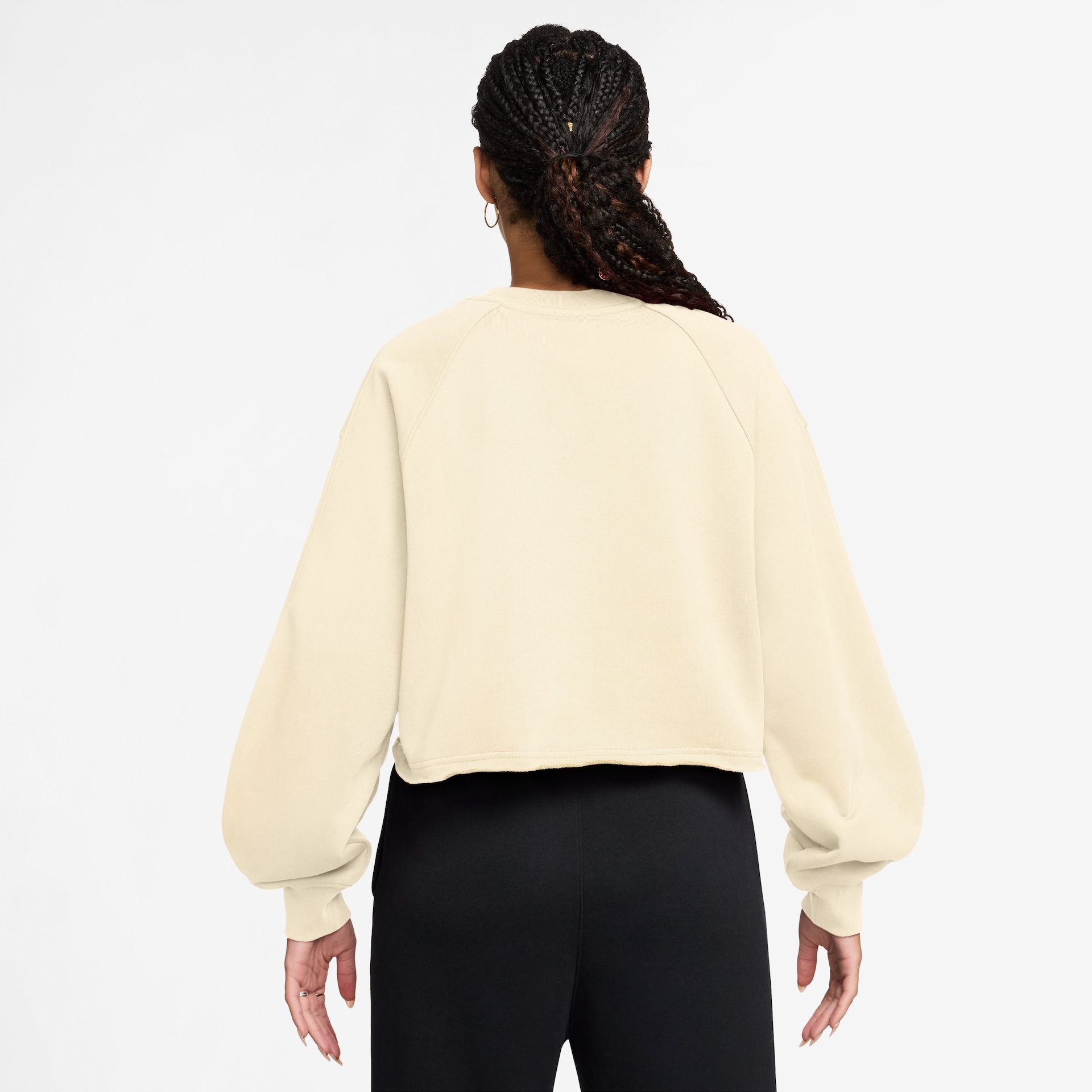 Blusão Cropped Jordan Flight Fleece Crew Feminino - Foto 3