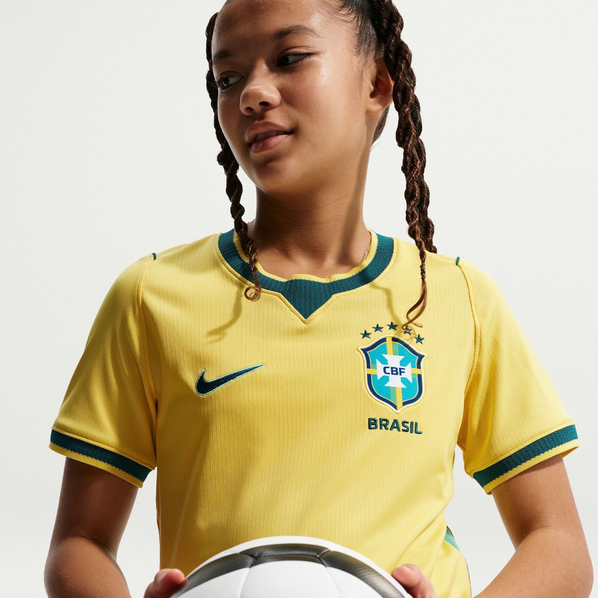 Imagem principal de Camisa Brasil Nike I 2026/27 Torcedor Pro Infantil