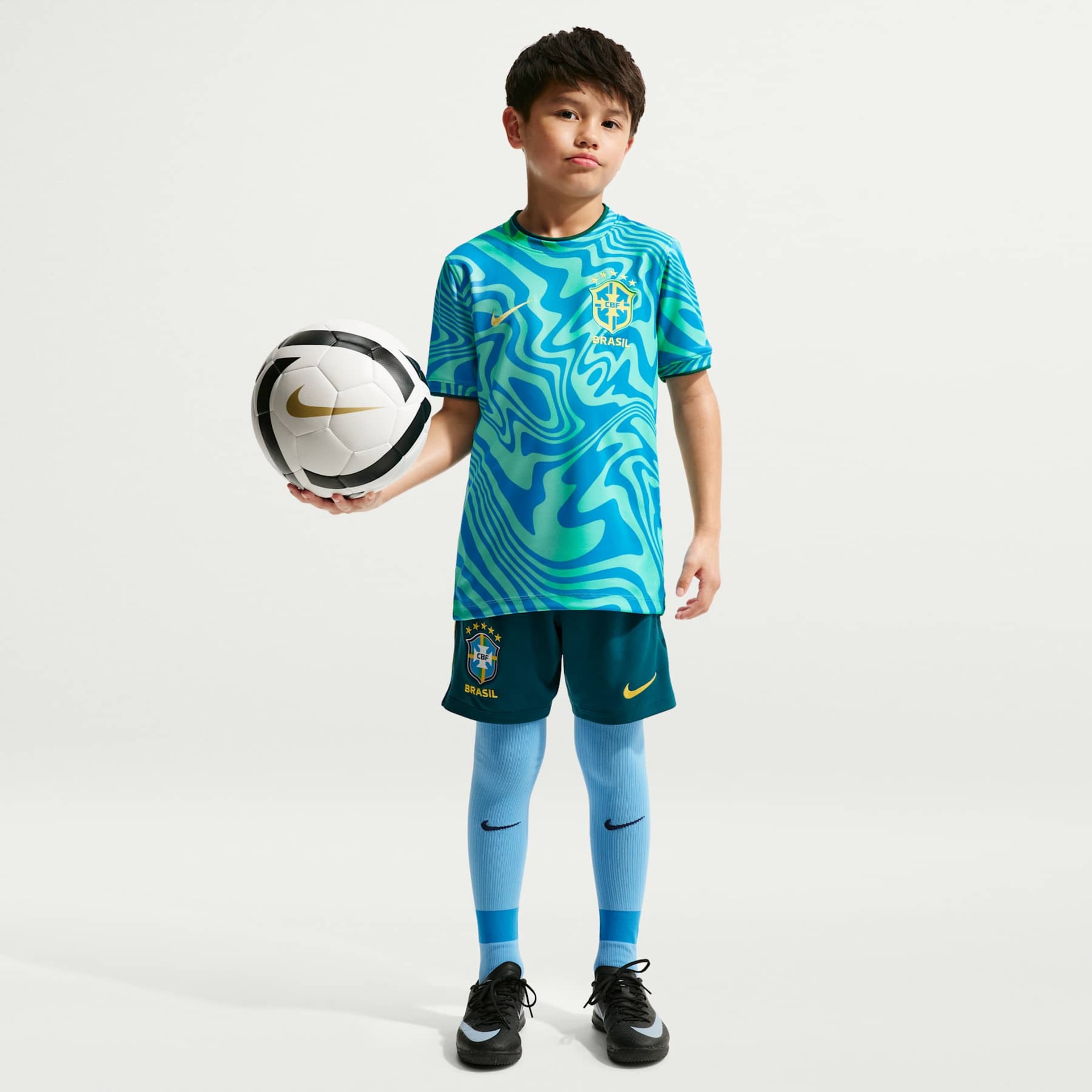 Camiseta Brasil Nike 2026 Pré-Jogo Infantil - Foto 7