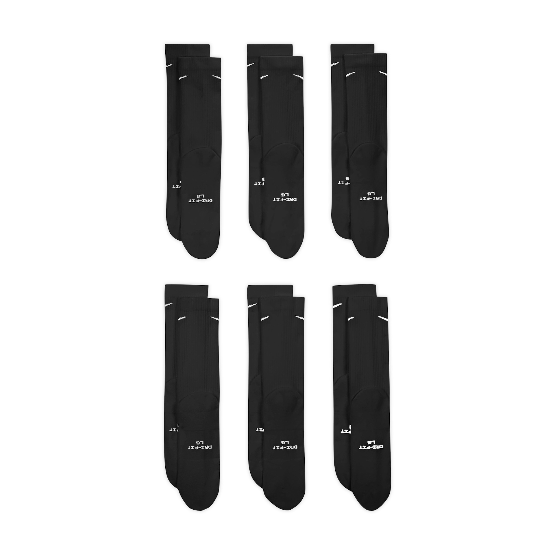 Meia Nike Everyday Elevate Crew (6 Pares) Unissex - Foto 3