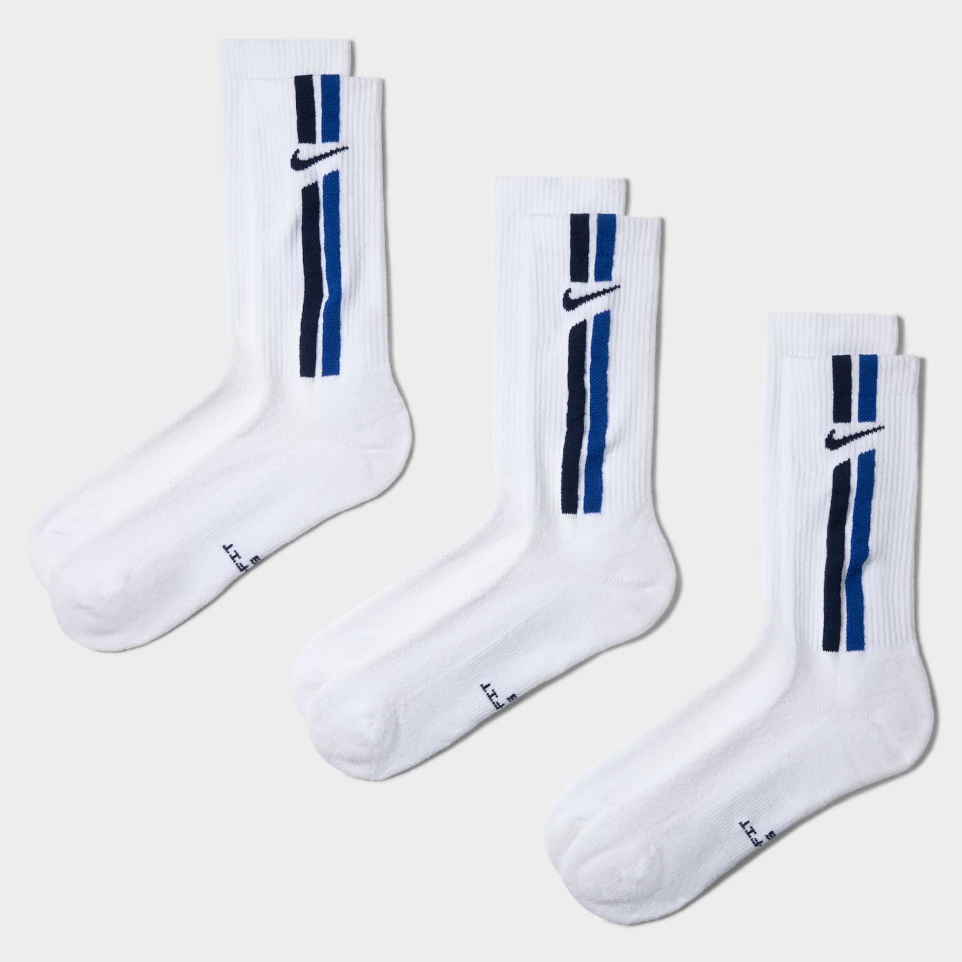 Meia Nike Everyday Elevated Crew Stripe (3 Pares) Unissex - Foto 1