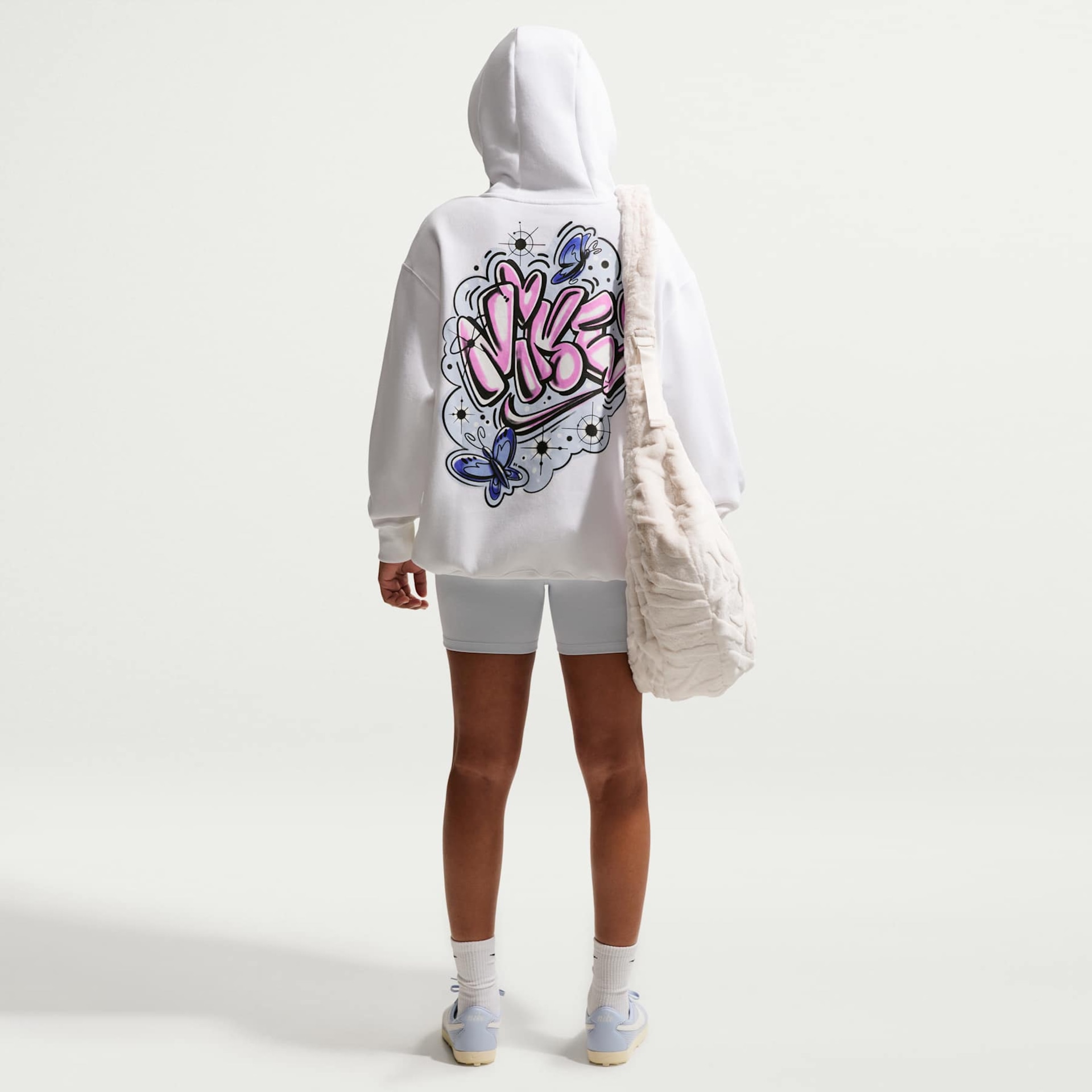 Blusão Nike Sportswear Phoenix Fleece Oversized Airbrush Feminino - Foto 5