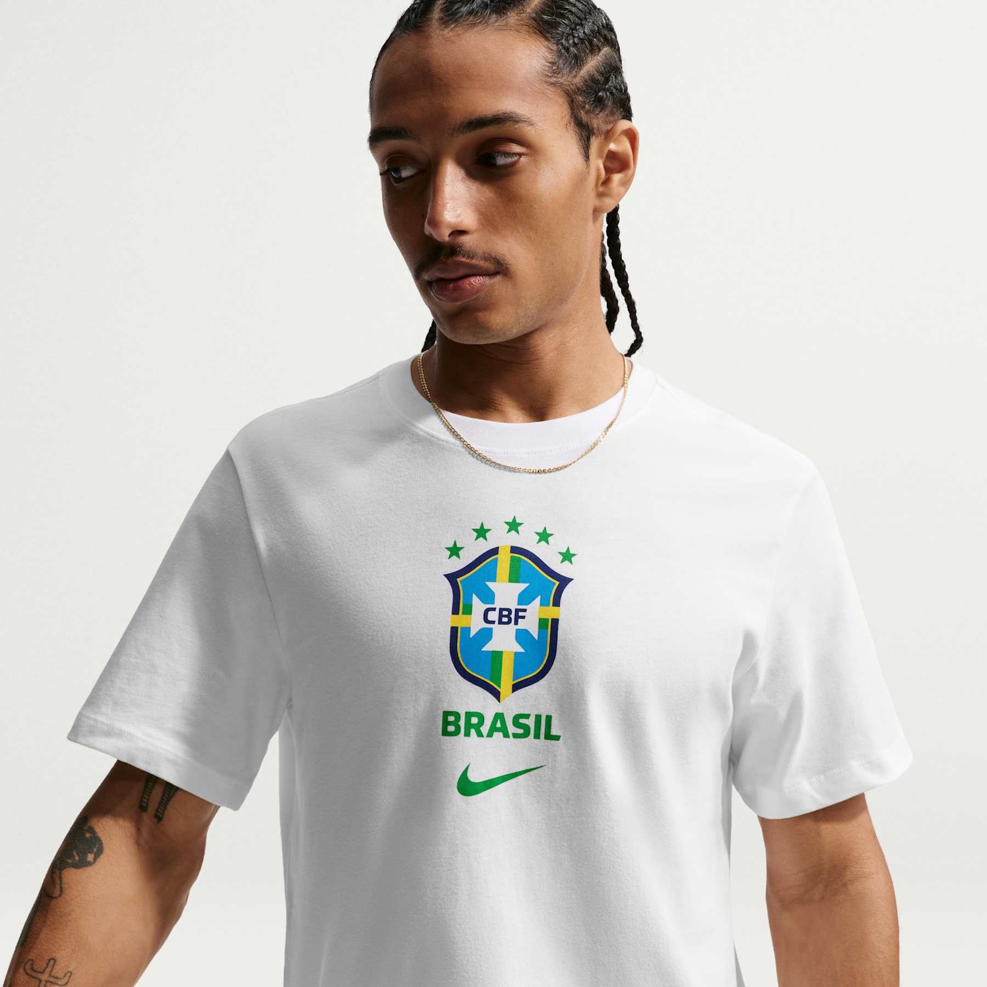 Camiseta Brasil Nike Crest Masculina - Foto 1