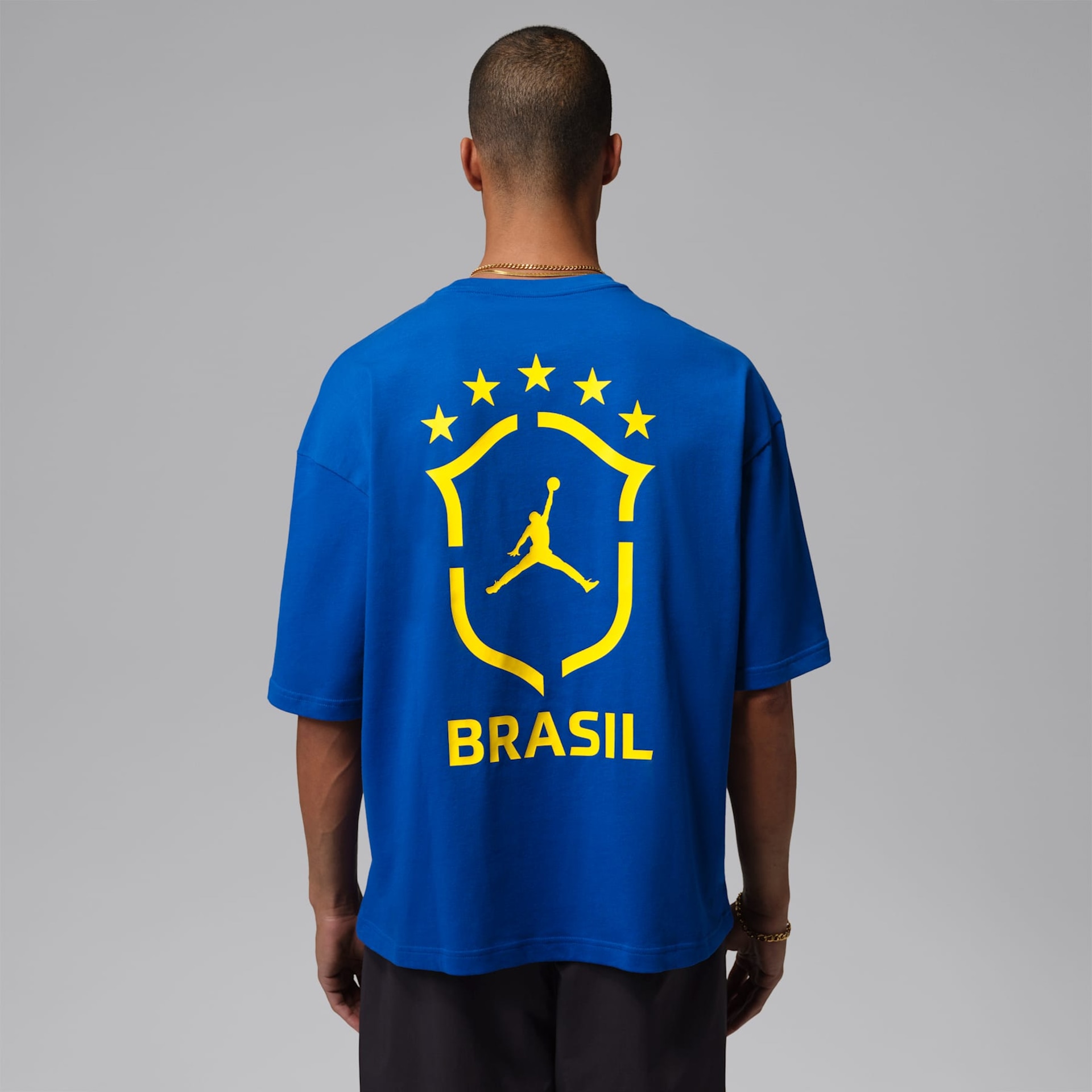 Camiseta Brasil Air Jordan 85 Oversized Masculina - Foto 2