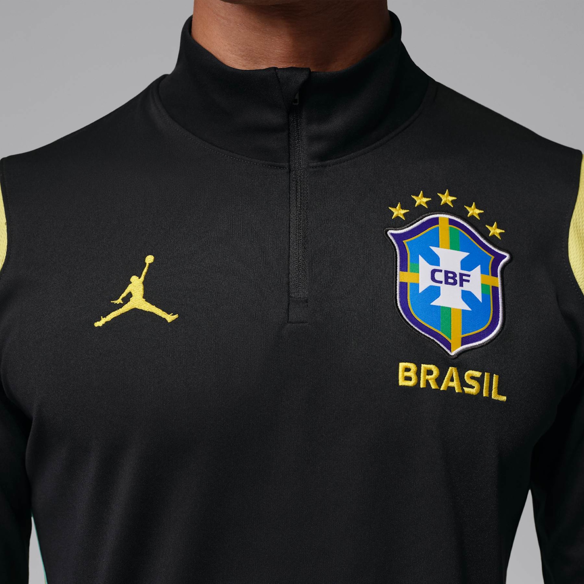 Camiseta Brasil Jordan Manga Longa Academy Pro 2026 Treino Masculina - Foto 4