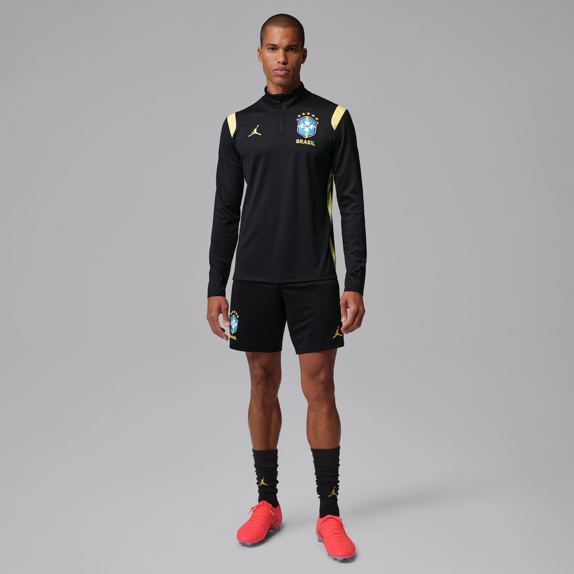Camiseta Brasil Jordan Manga Longa Academy Pro 2026 Treino Masculina - Foto 6