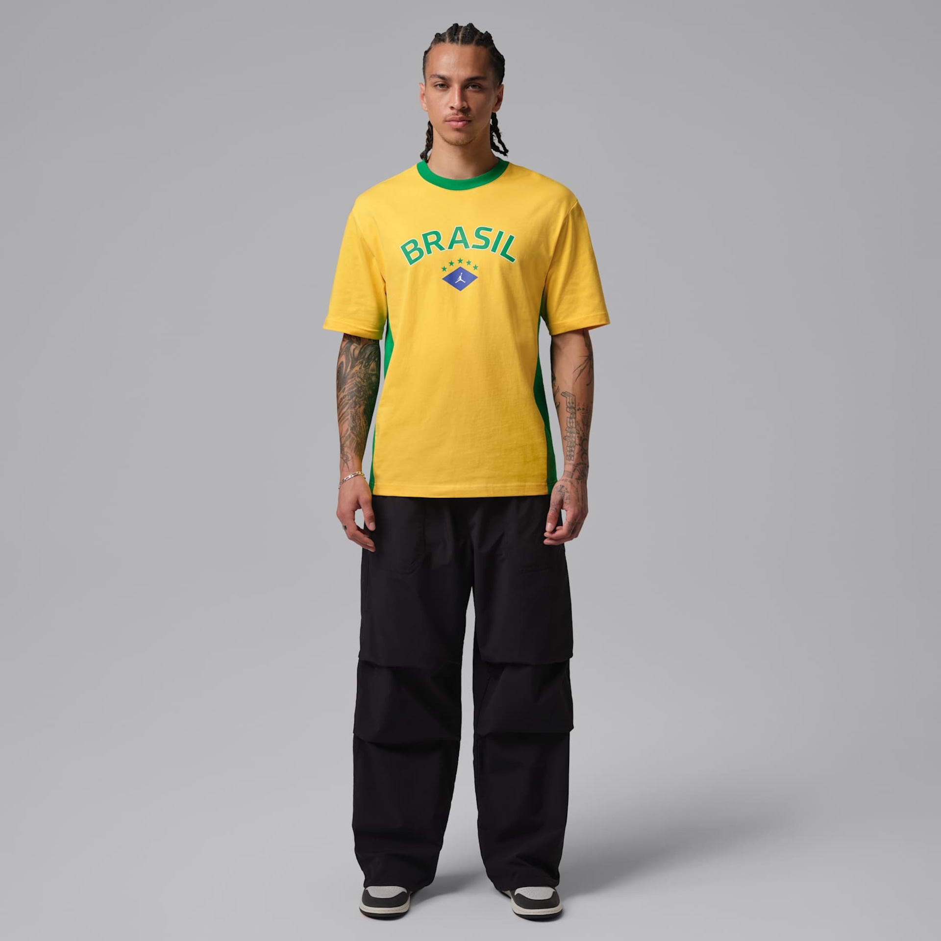 Camiseta Brasil Air Jordan 85 Crew Masculina - Foto 4