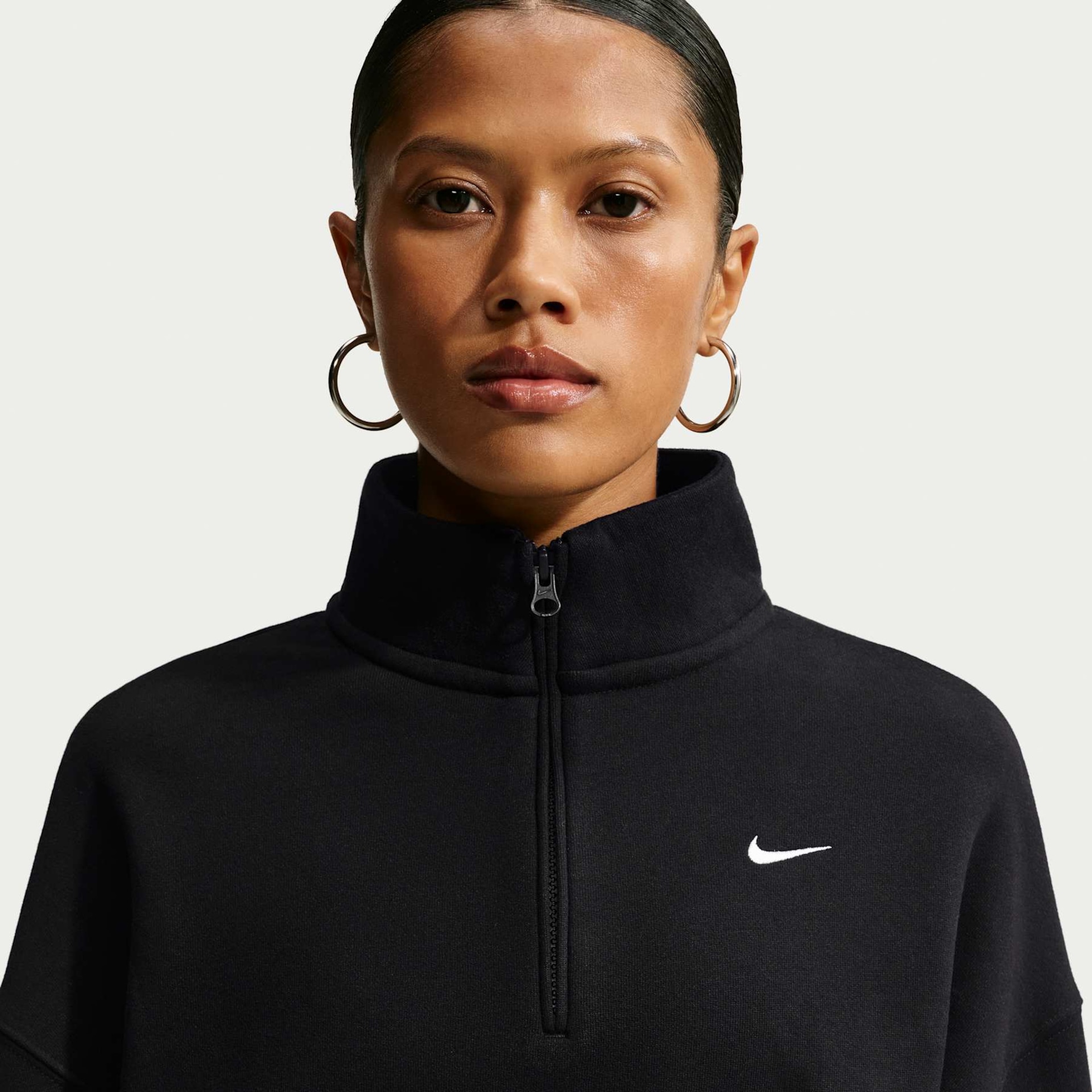 Blusão Cropped Nike Standard Fleece Oversized Feminino - Foto 6