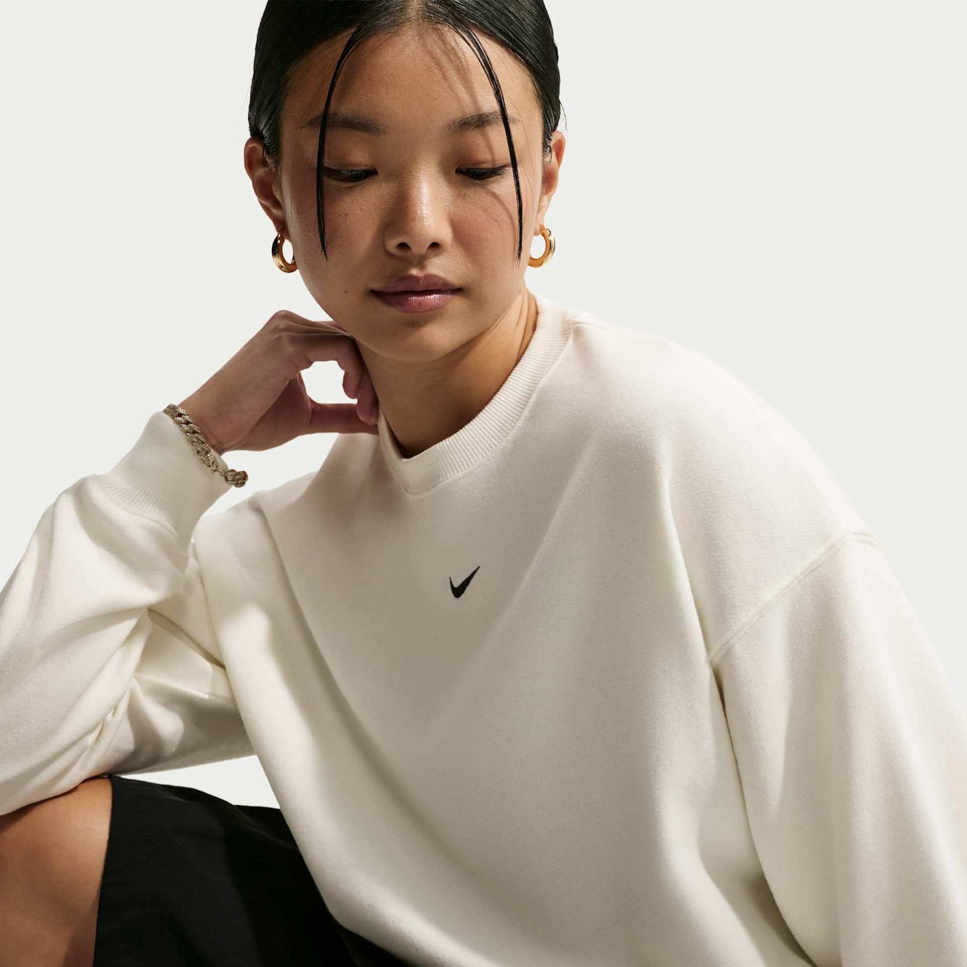 Blusão Nike Studio Fleece Low Oversized Feminino - Foto 3