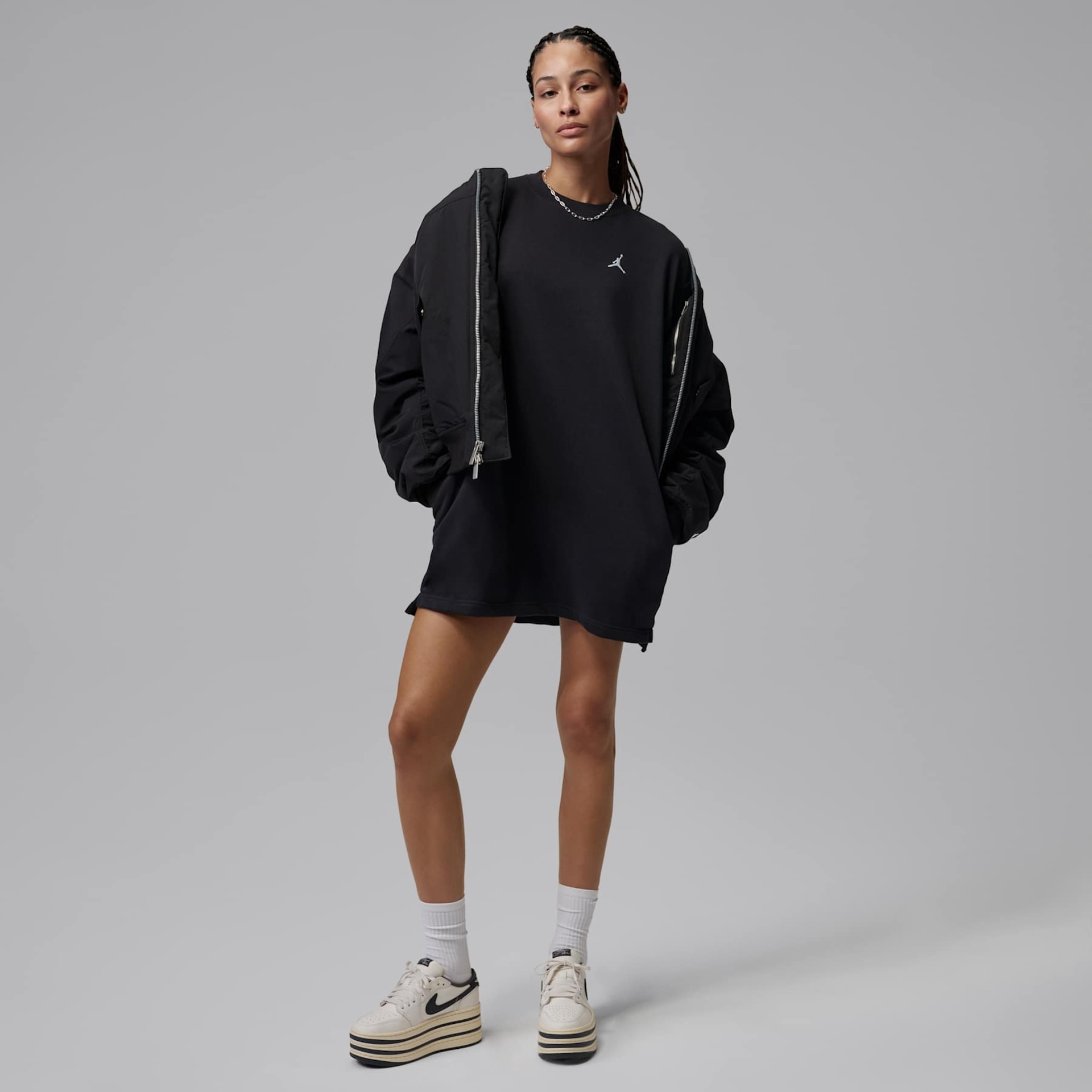 Vestido Jordan Brooklyn Fleece Feminino - Foto 6