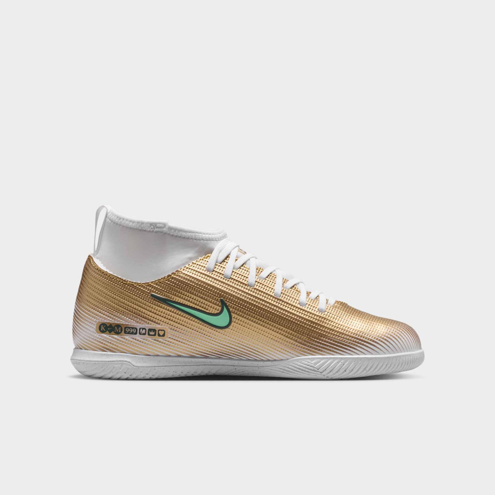 Chuteira Futsal Kyllian Mbappé Nike Mercurial Superfly 11 Club Infantil - Foto 3