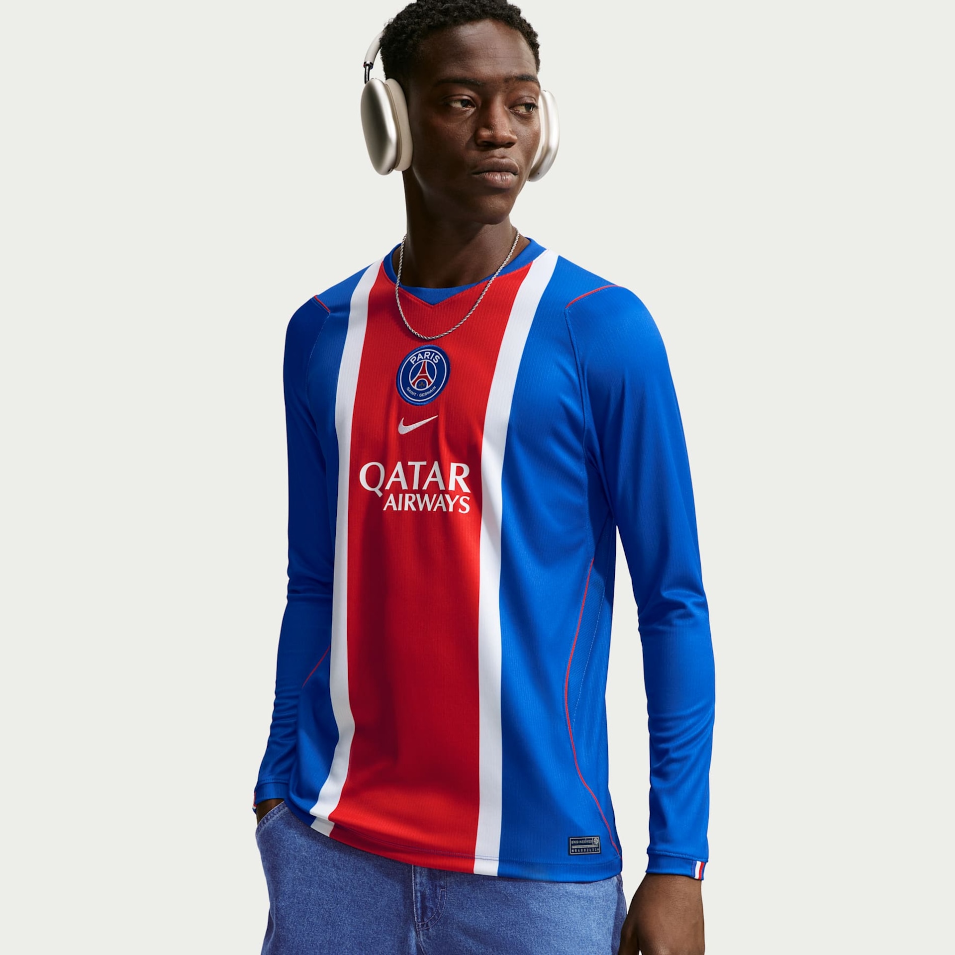 Imagem principal de Camisa Paris Saint-Germain Manga Longa Nike I 2026/27 Torcedor Pro Masculina
