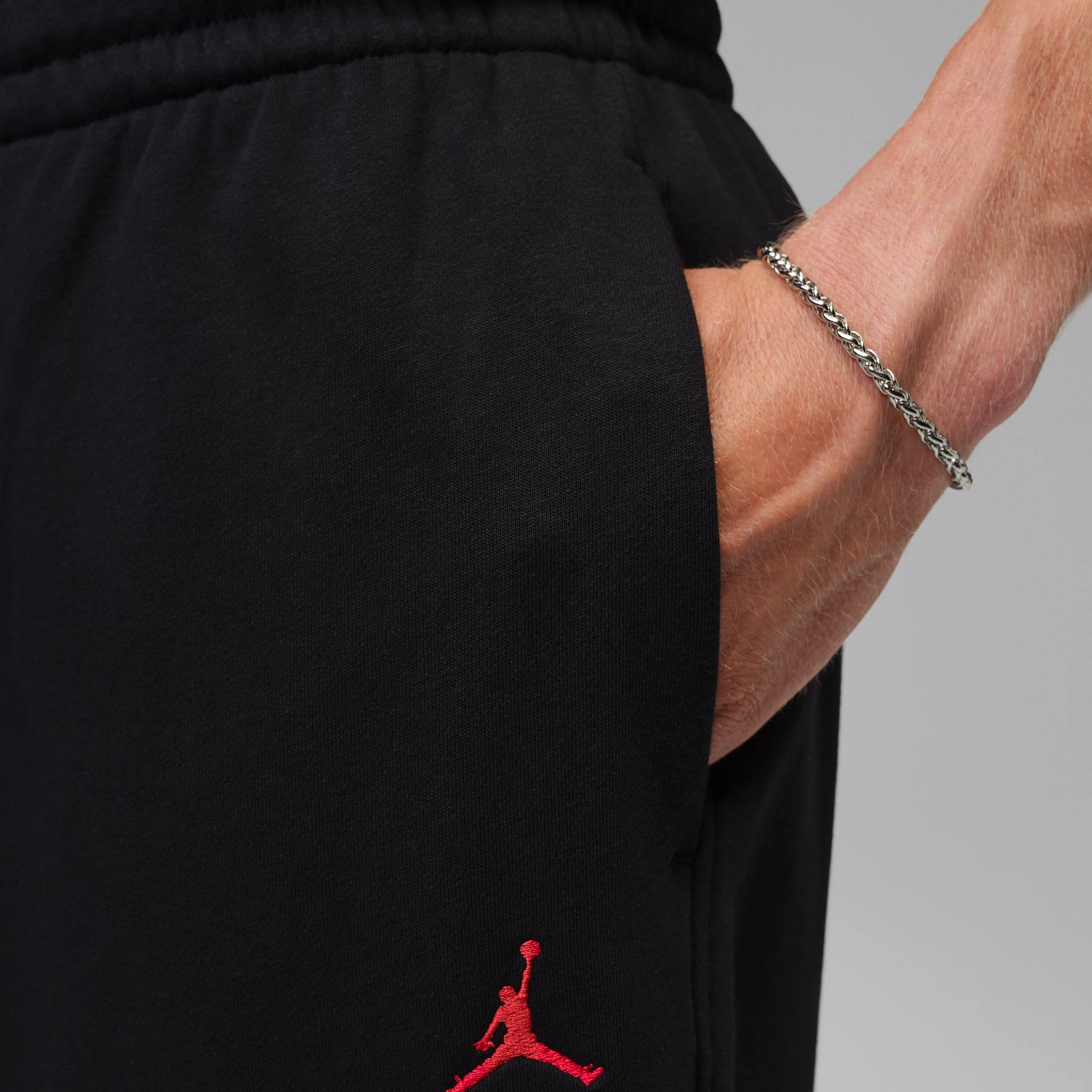 Calça Jordan Brooklyn Fleece Open Hem Masculina - Foto 3