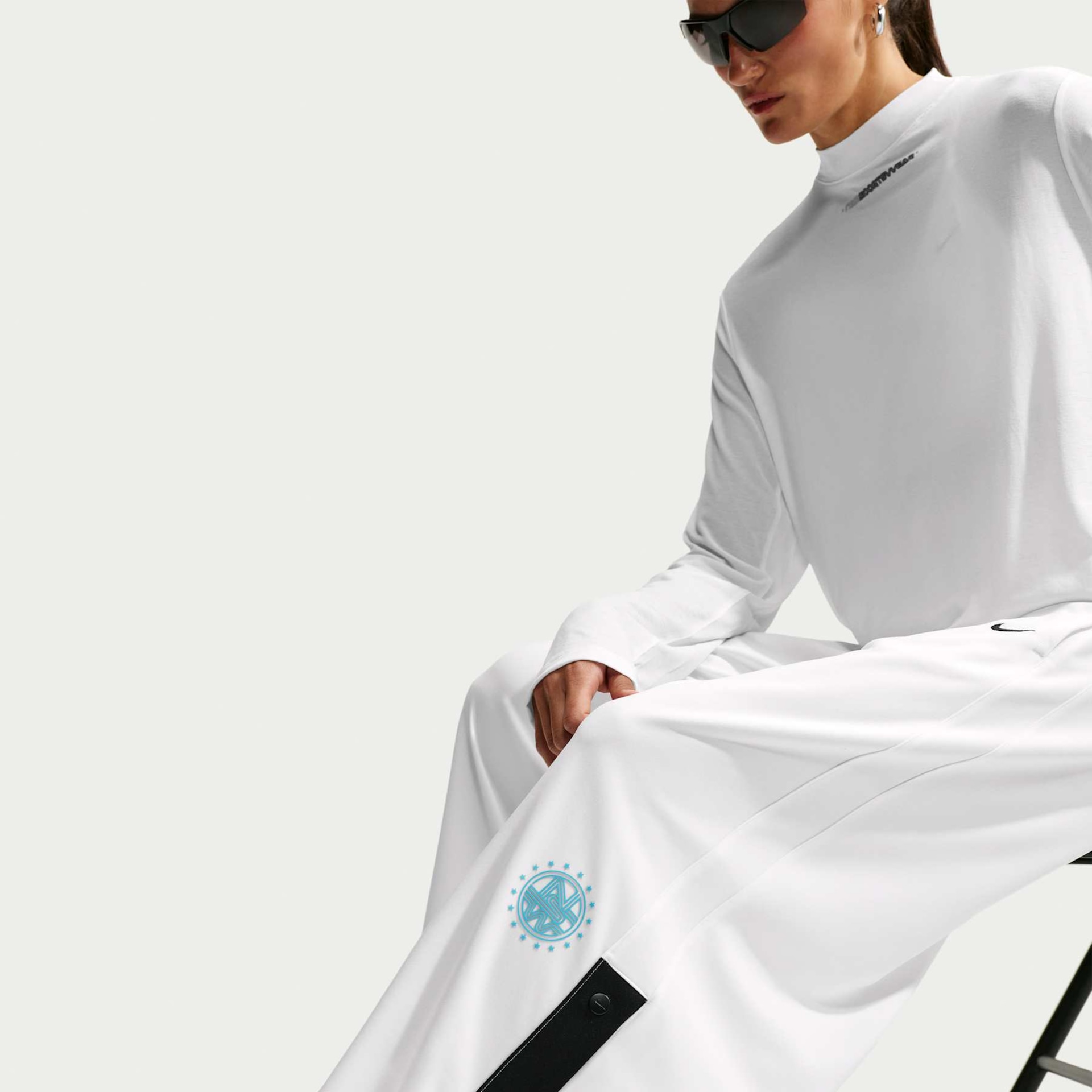Calça Nike Player Knit Wide Leg Feminina - Foto 4