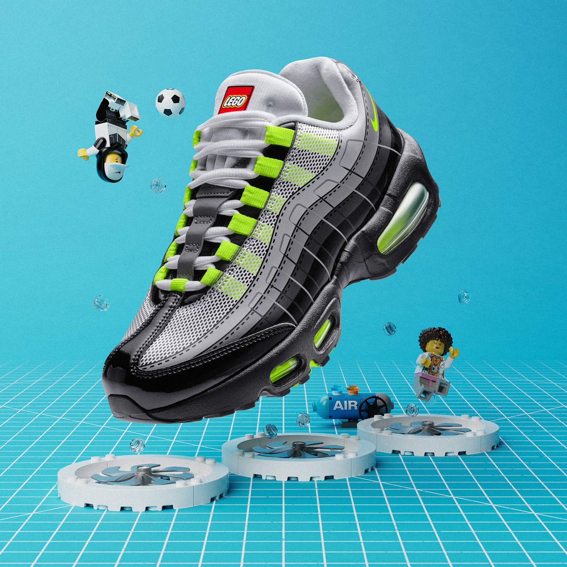 Tênis Nike Air Max 95 Nike x LEGO® Collection Infantil - Foto 13