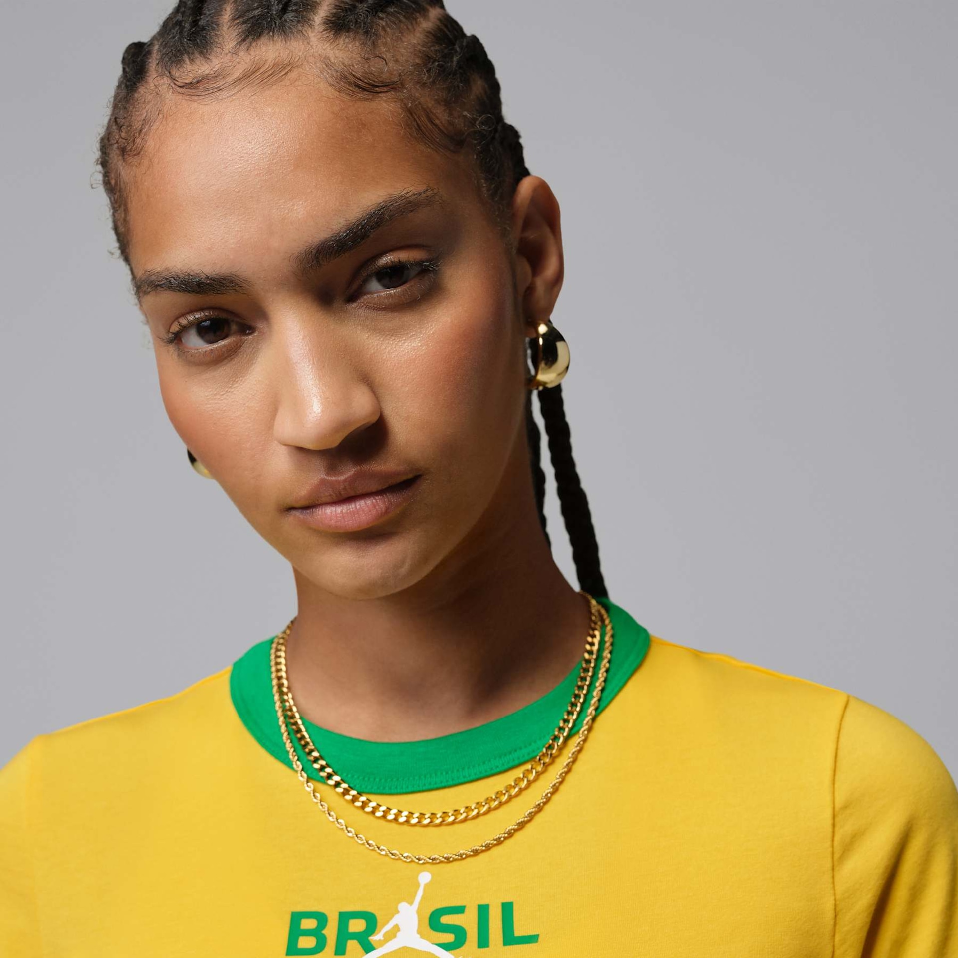 Camiseta Brasil Jordan Retro Crew Feminina - Foto 3