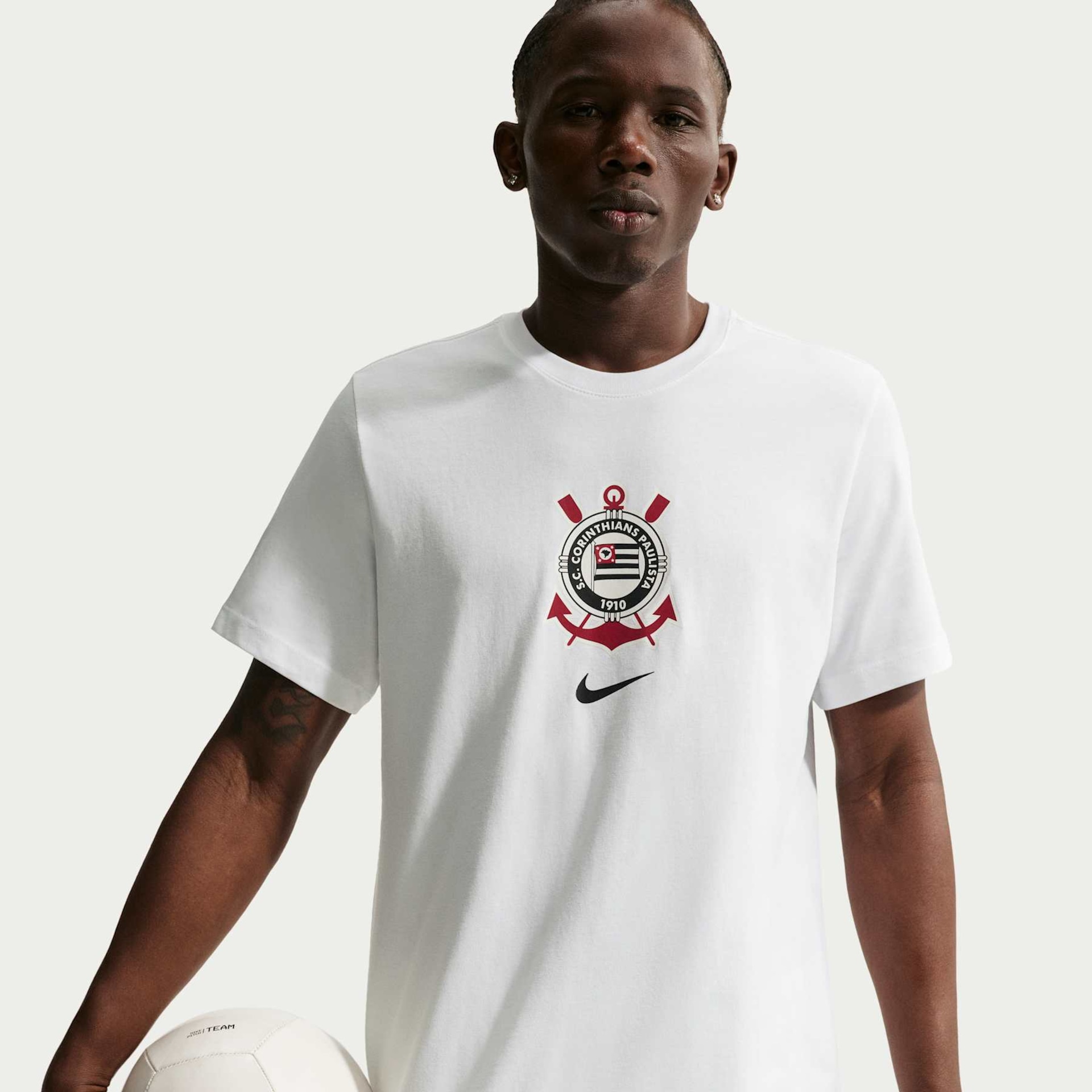 Camiseta Corinthians Nike Crest Masculina - Foto 3