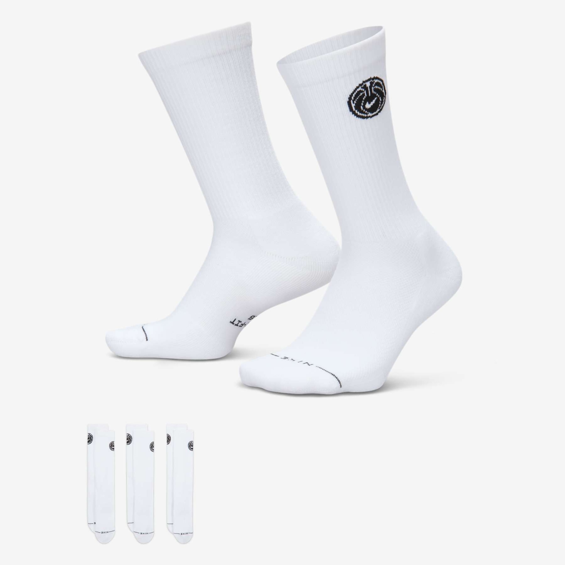 Meia Nike Everyday Elevated Crew Basketball (3 Pares) Unissex - Foto 1