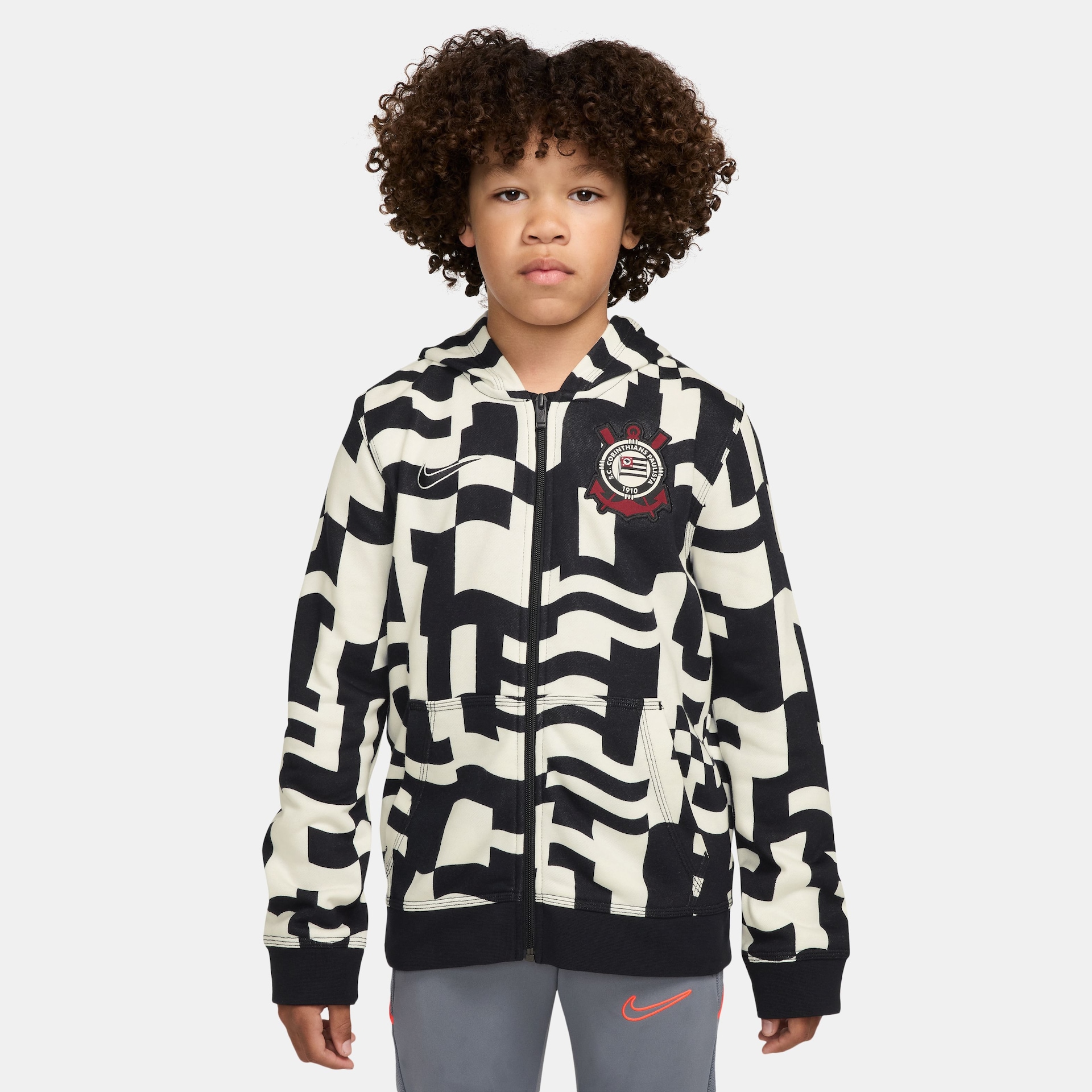 Jaqueta Corinthians Nike Sportswear Club Fleece Infantil - Foto 2