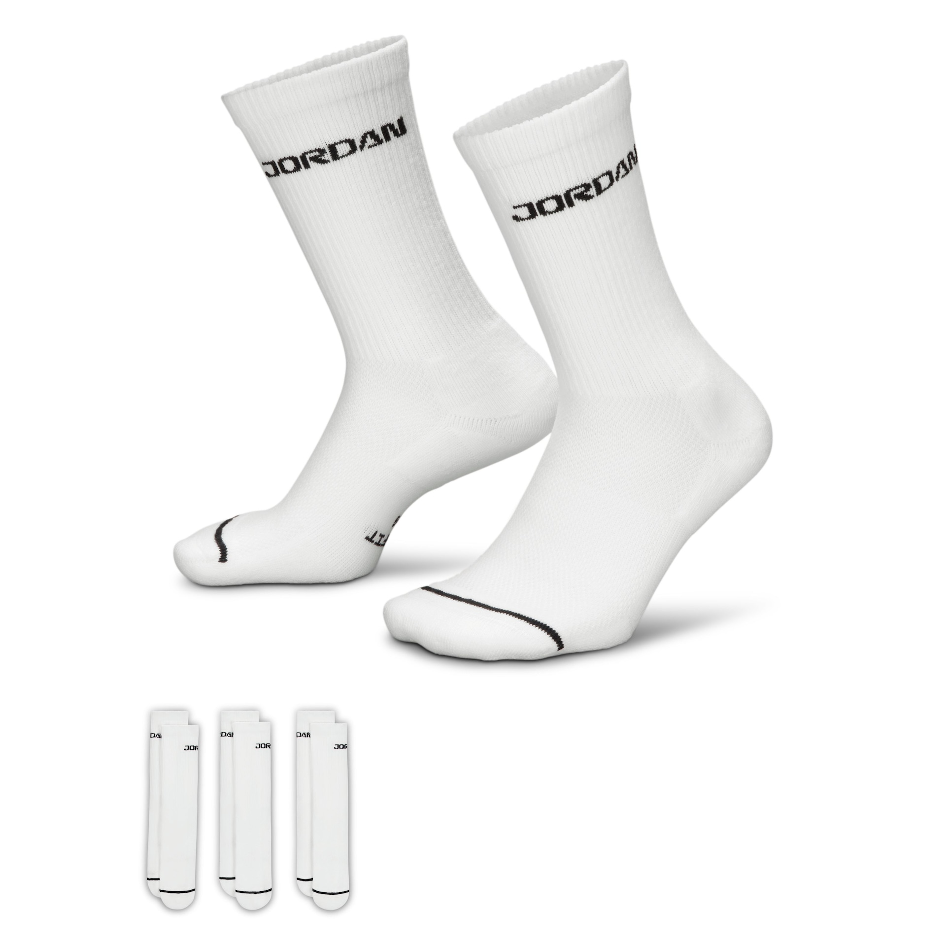 Meia Jordan Everyday Elevated Crew (6 Pares) Unissex - Foto 1