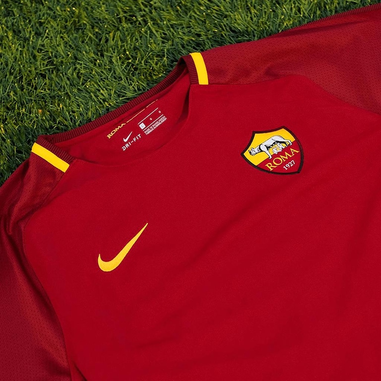 Camiseta Nike Roma I 2017/2018 Torcedor Pro Masculina - Foto 3