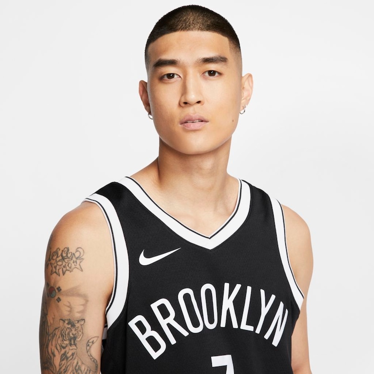 Camisa Nike Kyrie Irving Nets Icon Edition Masculina - Foto 3