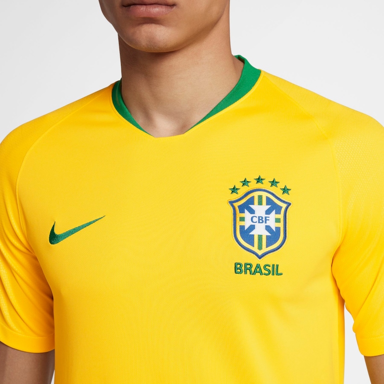 Camisa Nike Brasil I 2018/19 Torcedor Pro Masculina - Foto 3