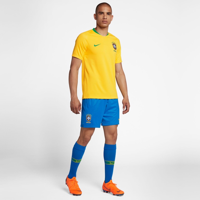 Camisa Nike Brasil I 2018/19 Torcedor Pro Masculina - Foto 4