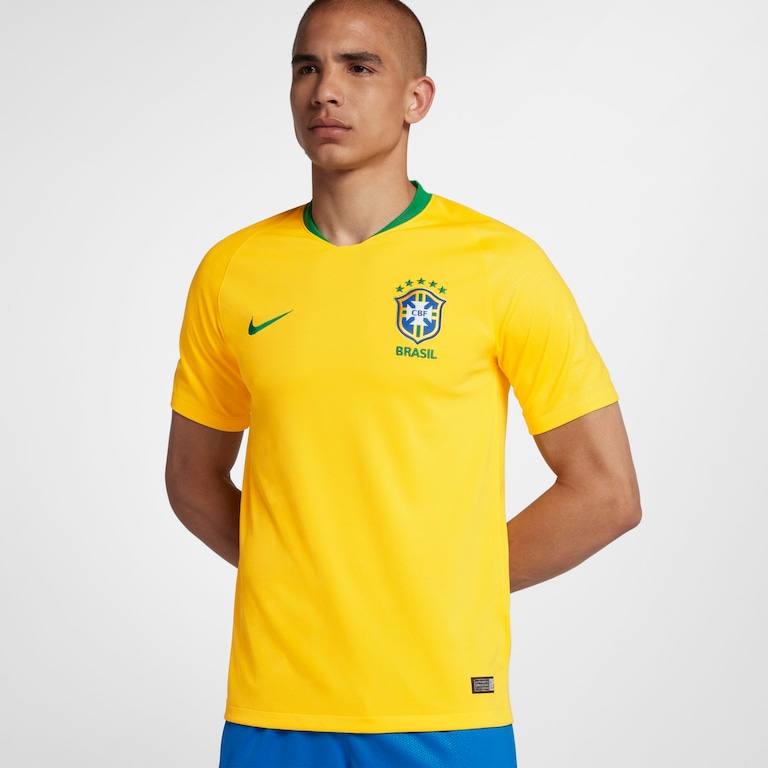 Camisa Nike Brasil I 2018/19 Torcedor Pro Masculina - Foto 1